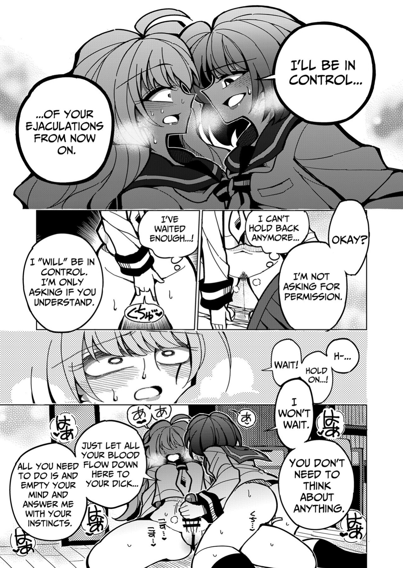 [7 Colored LED (Nekonso)] Shizuku to Shiori If (Zenpen) -5-ka de Oboeru! Futanari Onanie no Susume | Shizuku & Shiori ~It's Up to Me To Service Futanari-modified Senpai!~ [Pink Glass TL]