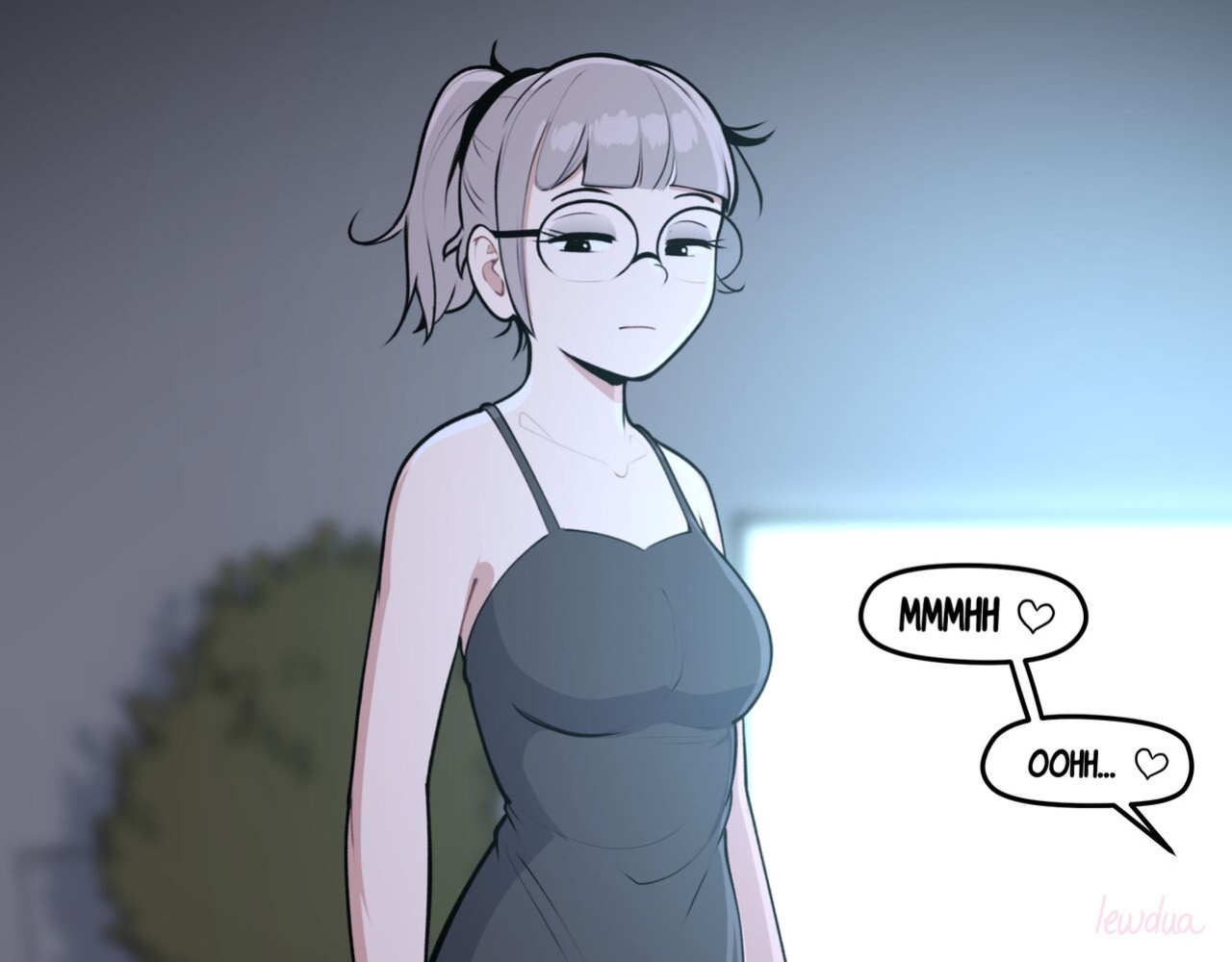 [Lewdua] Alison Watching Movie At Night