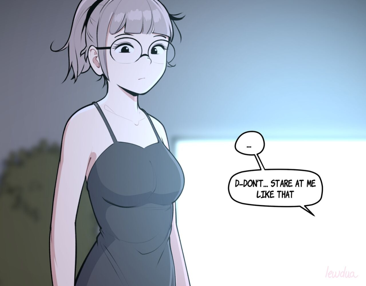 [Lewdua] Alison Watching Movie At Night