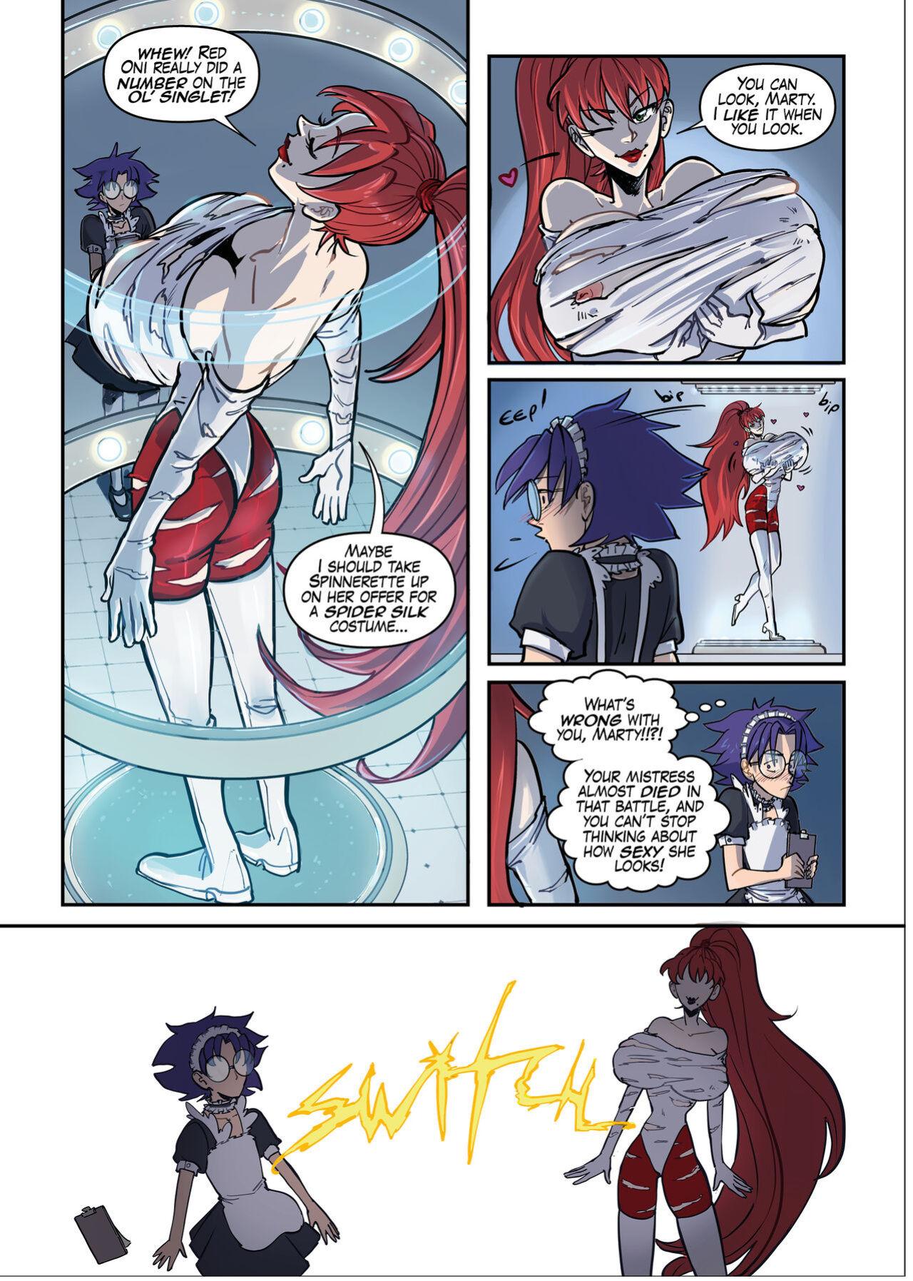 Super MILF vs. Red Oni (Spinnerette)