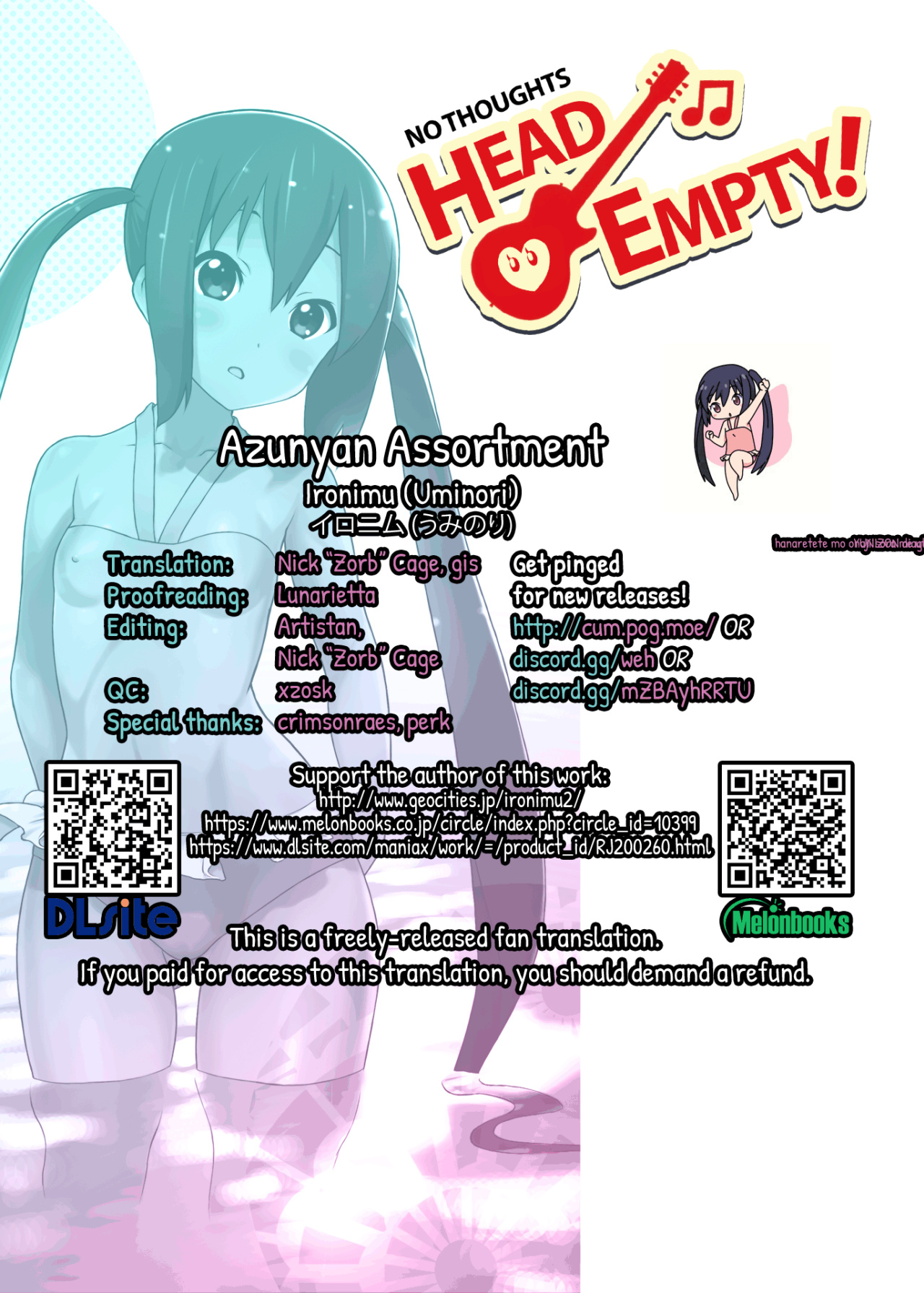 [Ironimu (Uminori)] Assort Azunyan | Azunyan Assortment (K-ON!) [head empty]