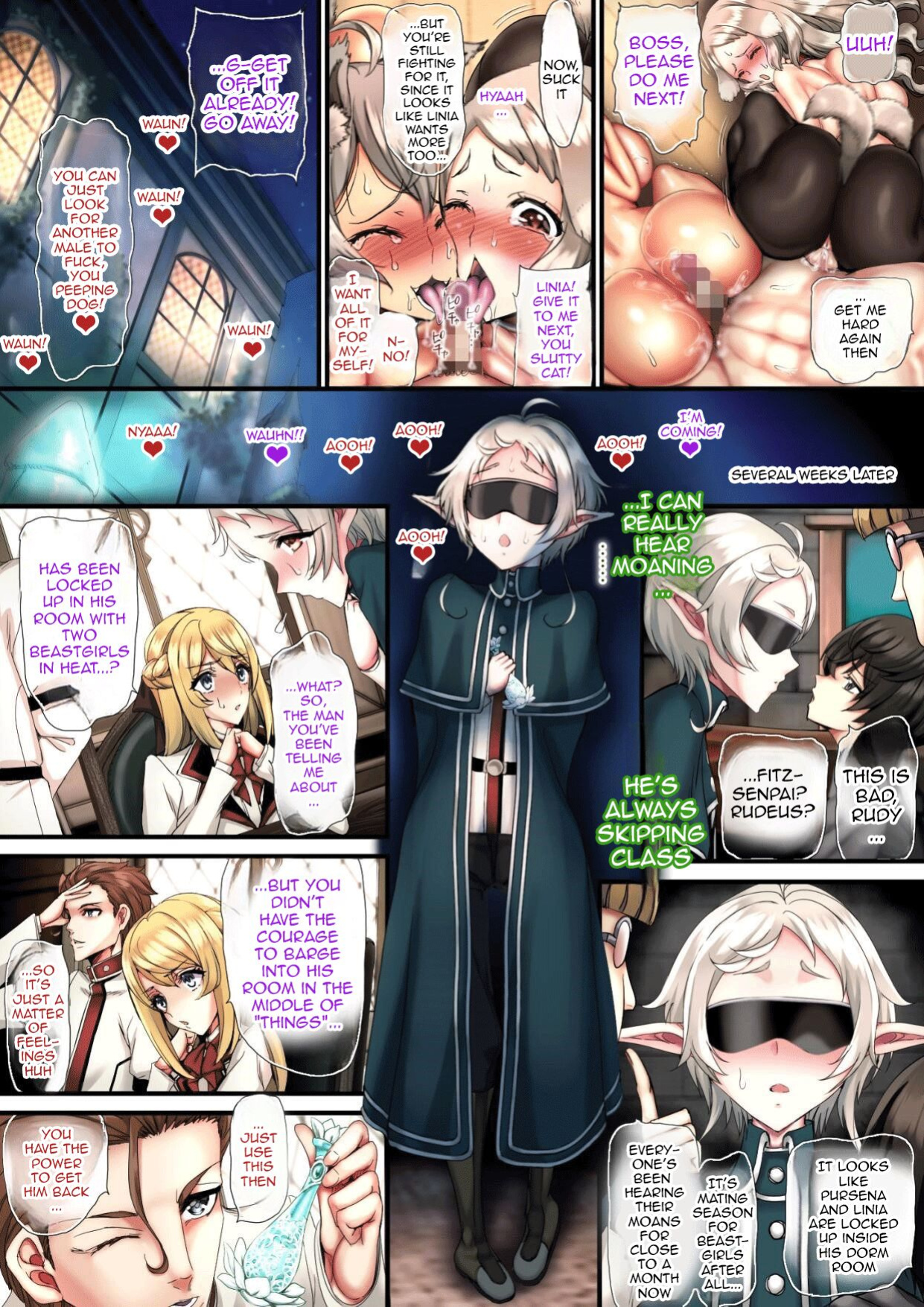 [SAD.CO (Sadokko)] Choukyou Kanojo o Benki Tenshoku | Turning My Girlfriends Into Toilets (Mushoku Tensei ~Isekai Ittara Honki Dasu~)