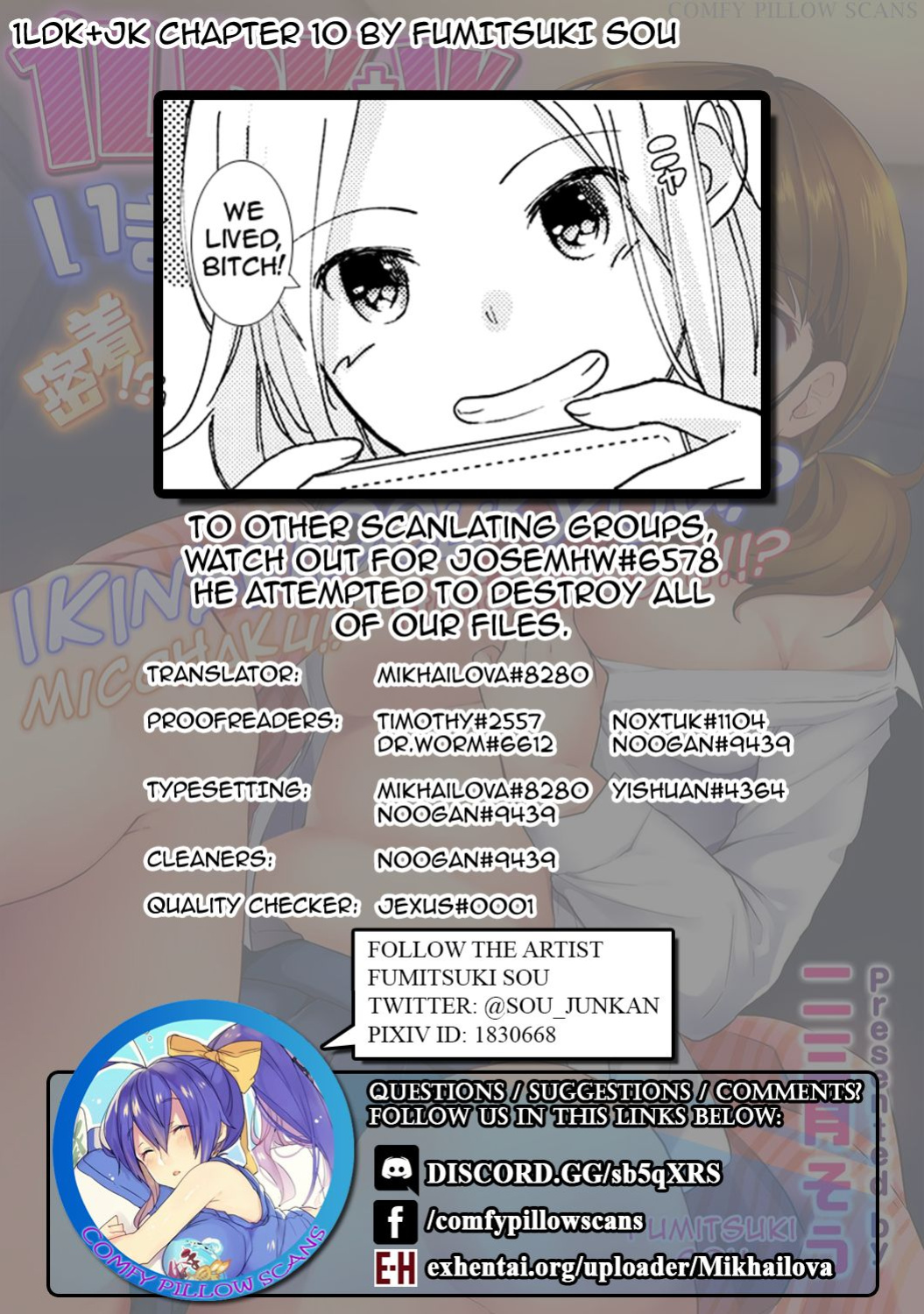 [Fumitsuki Sou] 1LDK+JK Ikinari Doukyo? Micchaku!? Hatsu Ecchi!!? Ch. 1-45 [Comfy Pillow Scans & 1 2 Translations]