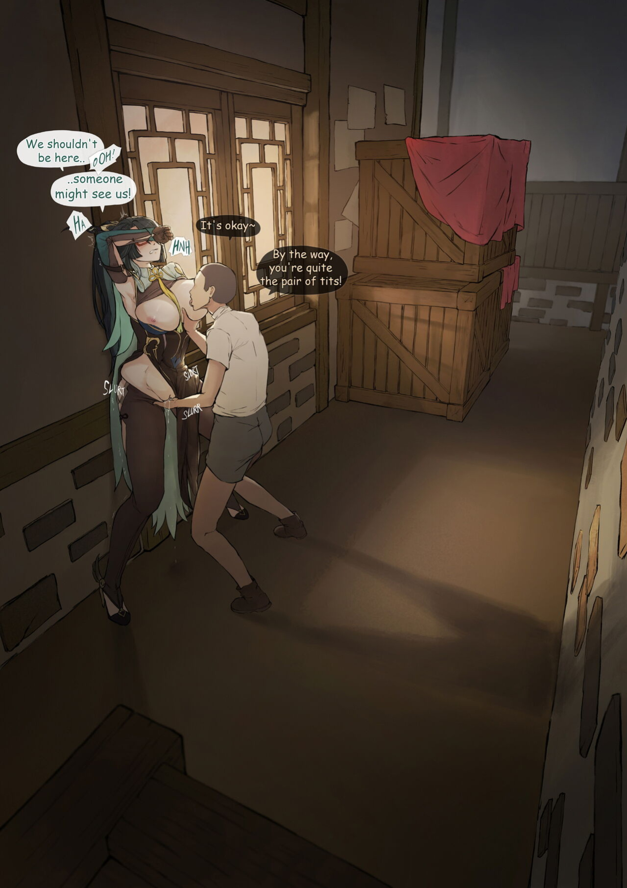 [Frozenspiderlily][Frzspiderlily] Xianyun - Back alley(text) | 閑雲 - 后巷 (Genshin Impact) [无修]