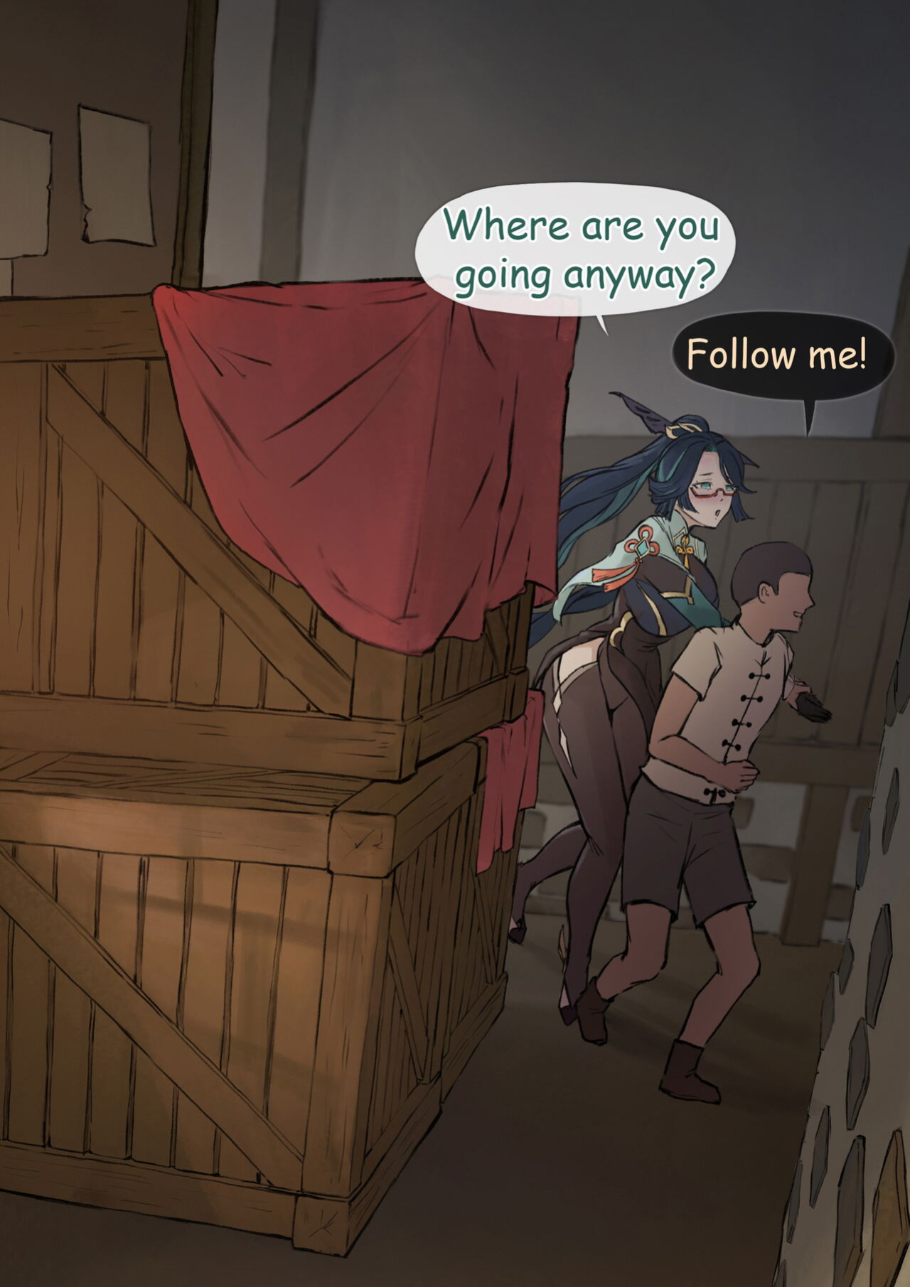 [Frozenspiderlily][Frzspiderlily] Xianyun - Back alley(text) | 閑雲 - 后巷 (Genshin Impact) [无修]