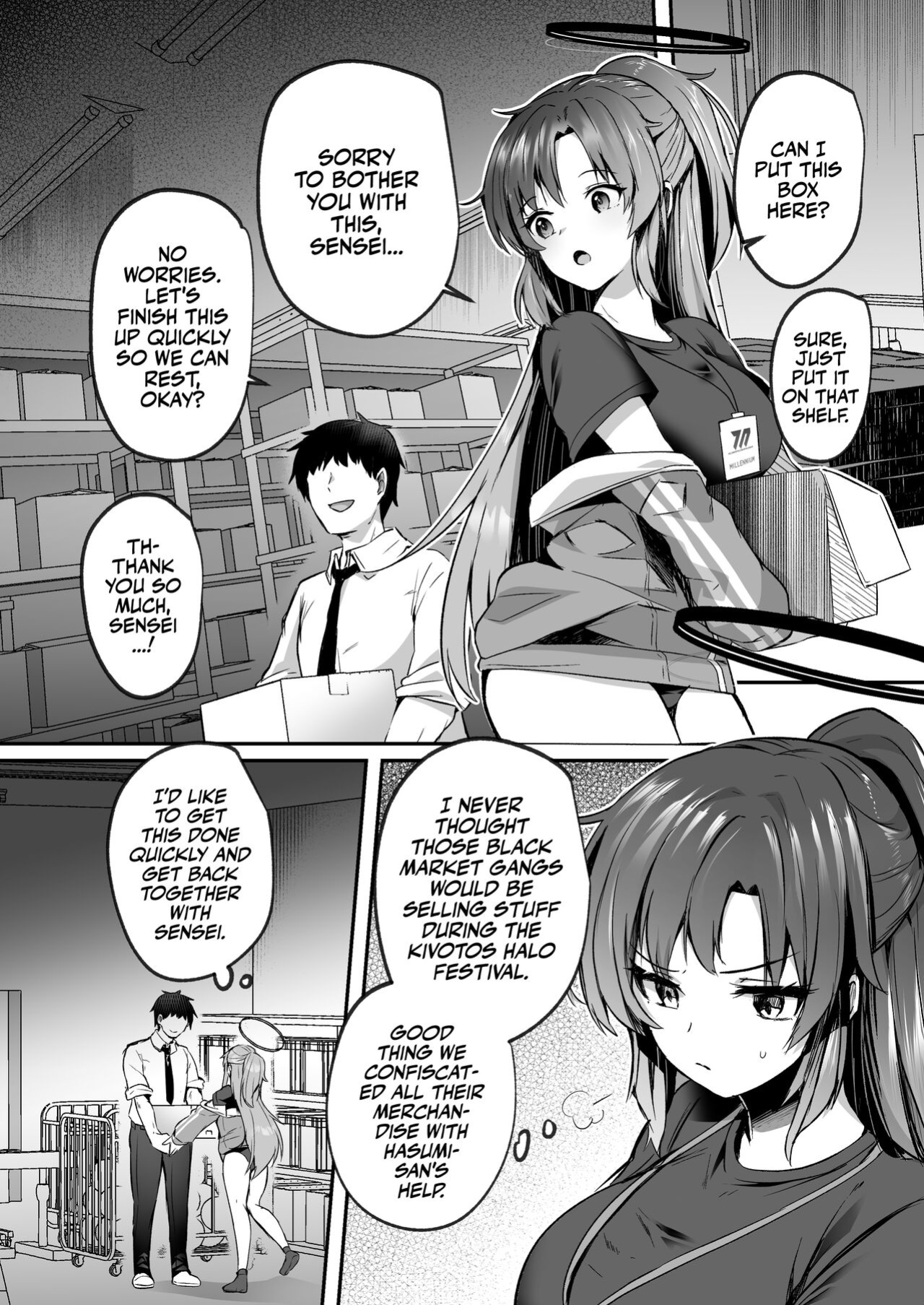[Kuusou Monochrome (Abi)] Bousou shita Sensei ni Oshitao Sarete SEX Suru Hon | Cooling Off Sensei's Unbridled Lust with Sex! (Blue Archive) [Team Rabu2]