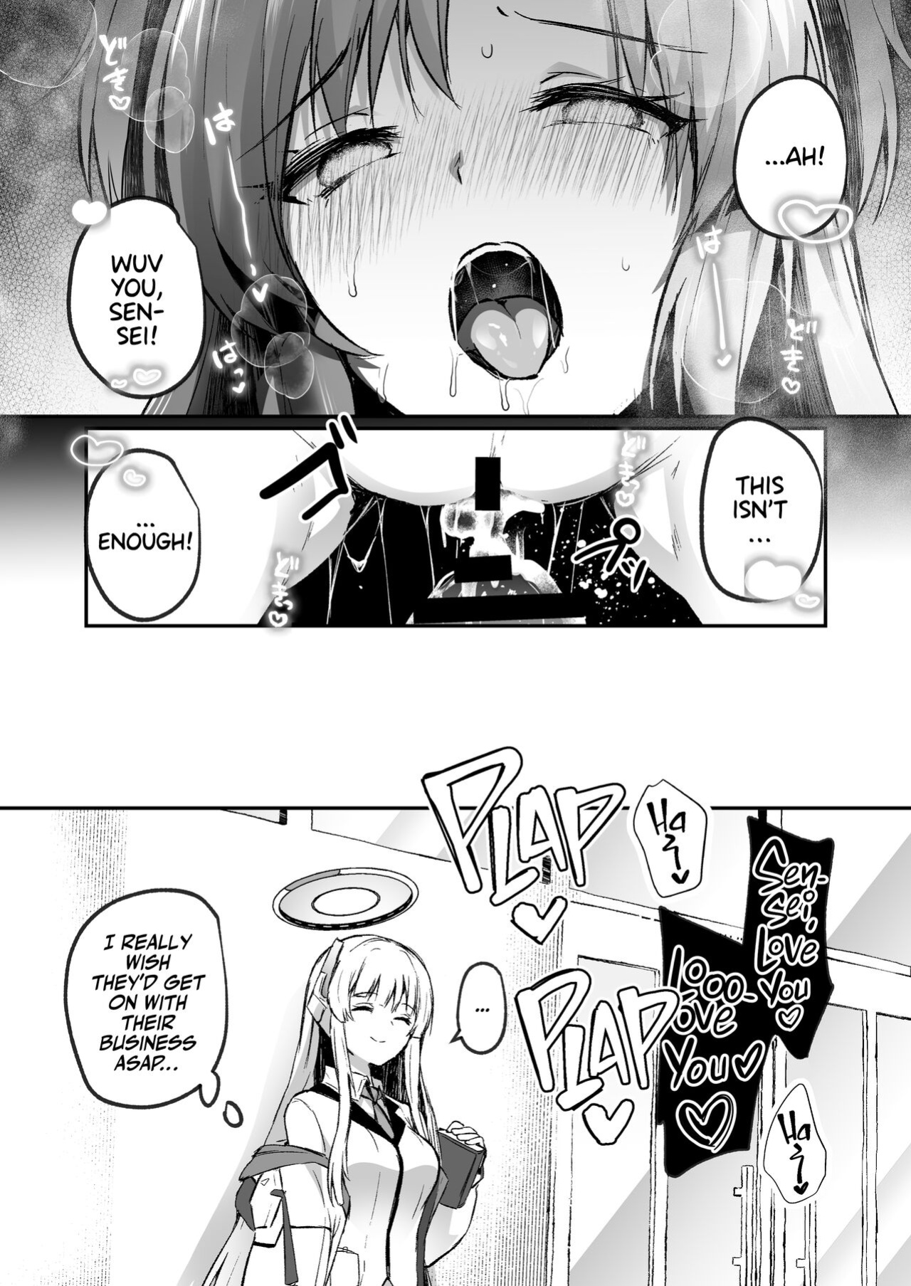 [Kuusou Monochrome (Abi)] Bousou shita Sensei ni Oshitao Sarete SEX Suru Hon | Cooling Off Sensei's Unbridled Lust with Sex! (Blue Archive) [Team Rabu2]
