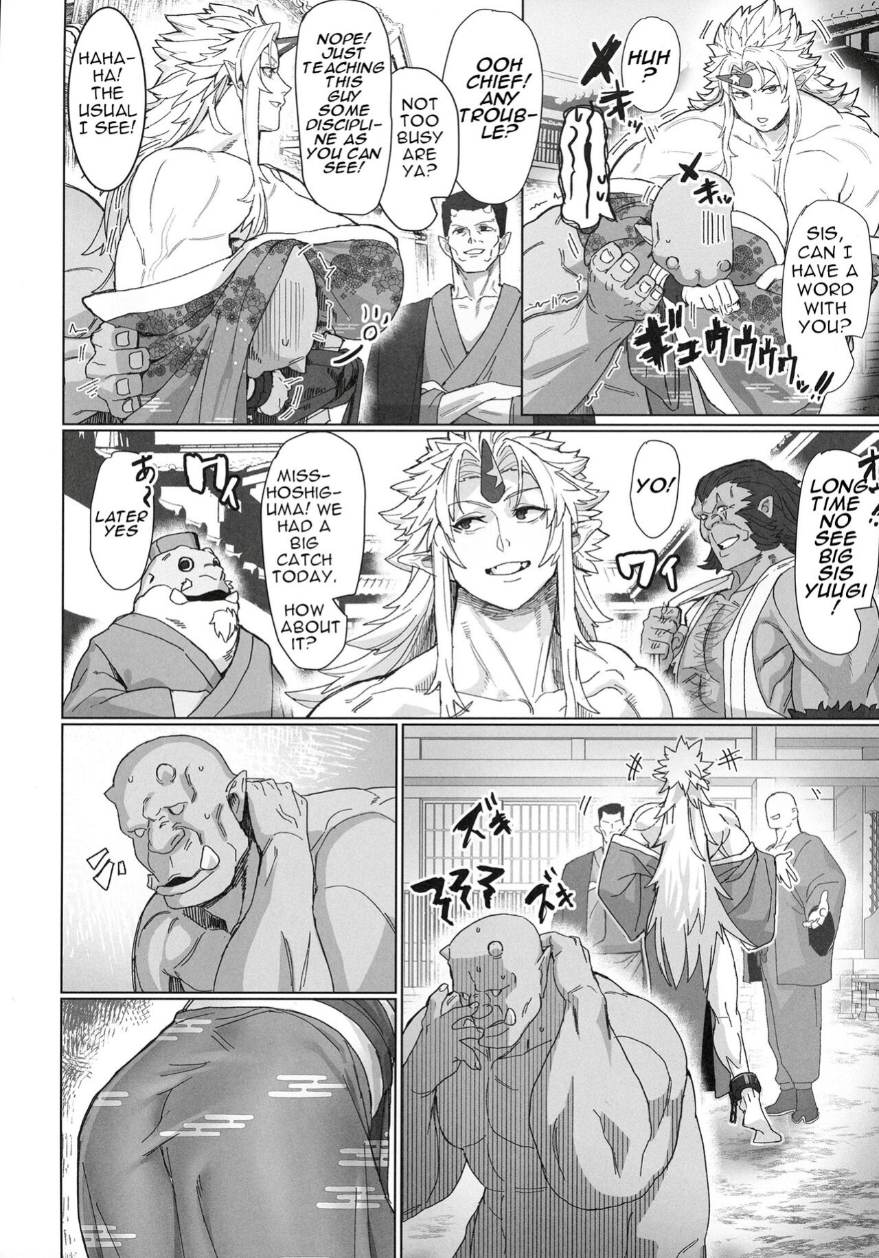 Yuugi Locked In A Grapple With An Orc 2 + cg draft