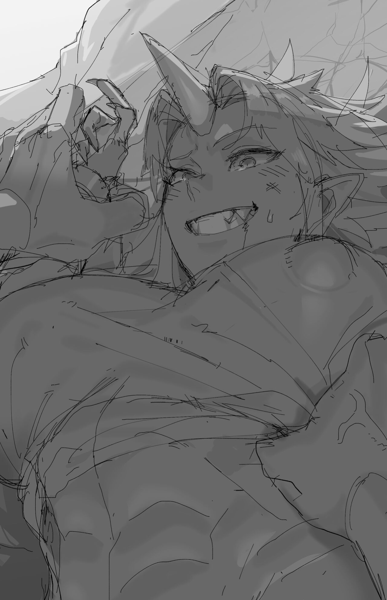 Yuugi Locked In A Grapple With An Orc 2 + cg draft