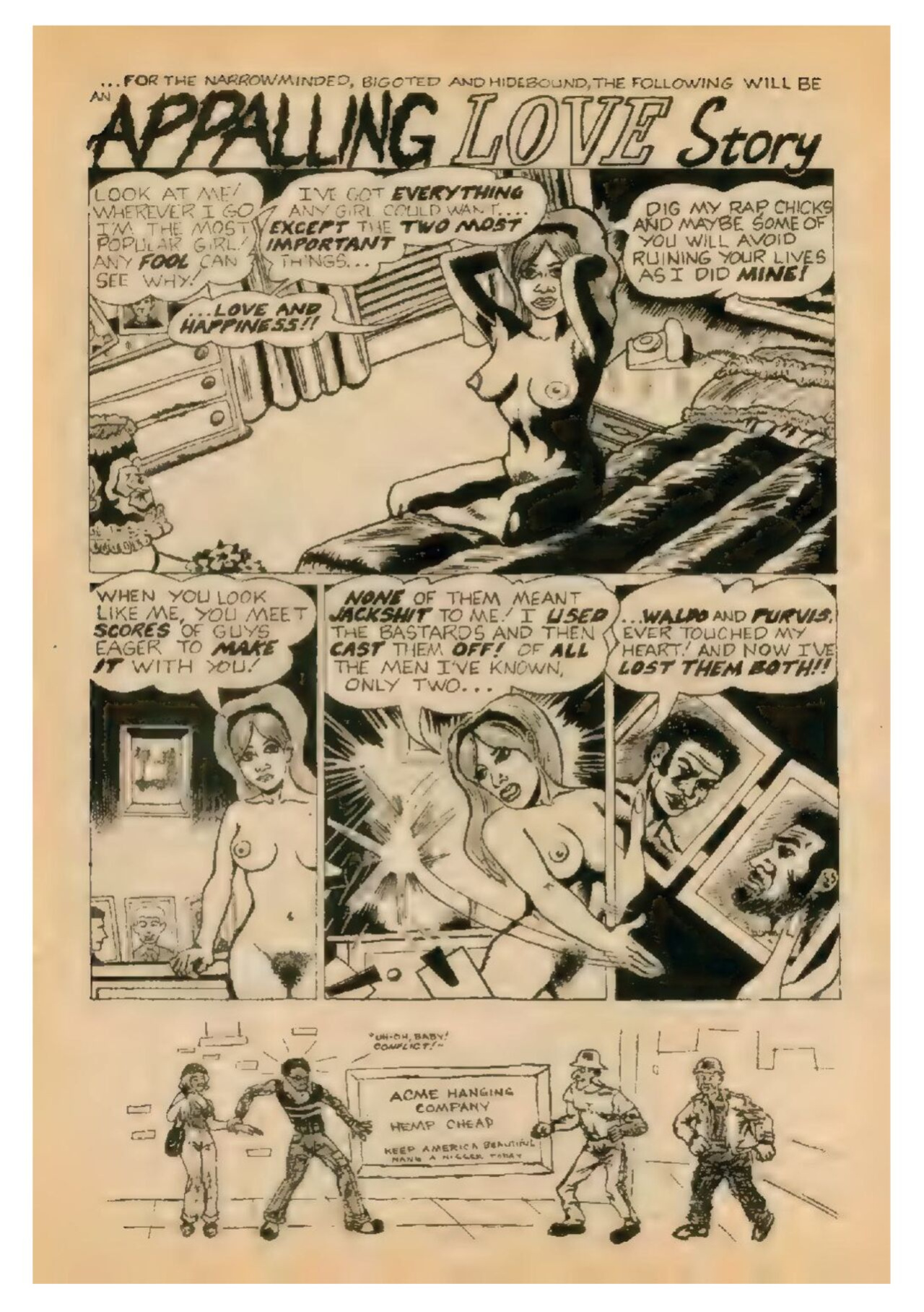 White Whore Funnies #1 (1975)