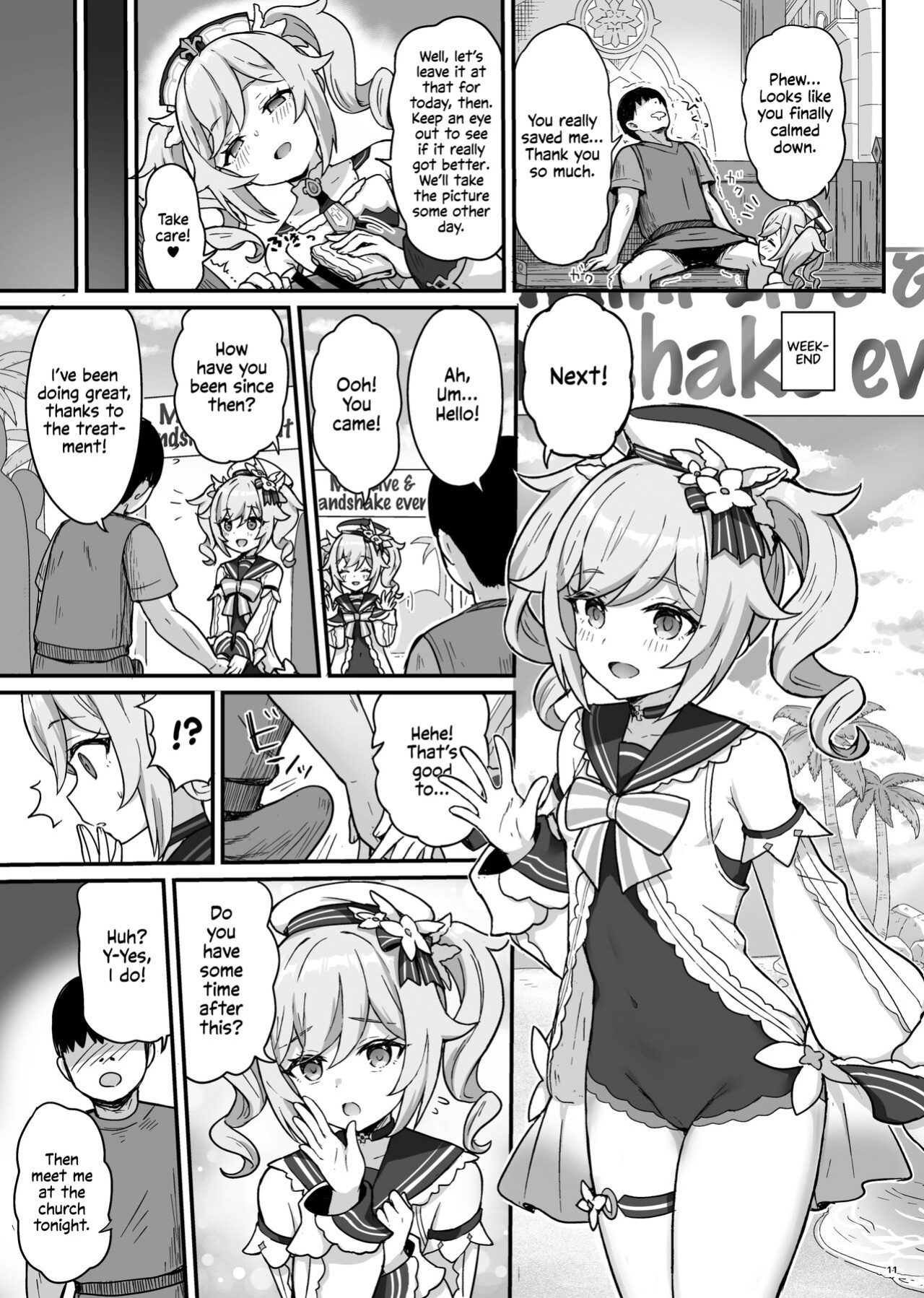 [Wasabi Mochi (Momosawa)] Barbara-chan ga Ecchi na Chiryou o Shite kureru Hon | Barbara's Sexual Treatment (Genshin Impact) [Shiromaru]