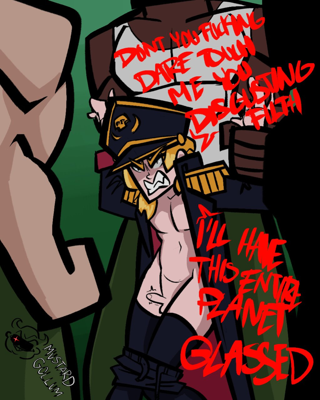 [Mustard Gollum] Femboy Commissar on Catachan (Warhammer 40K)