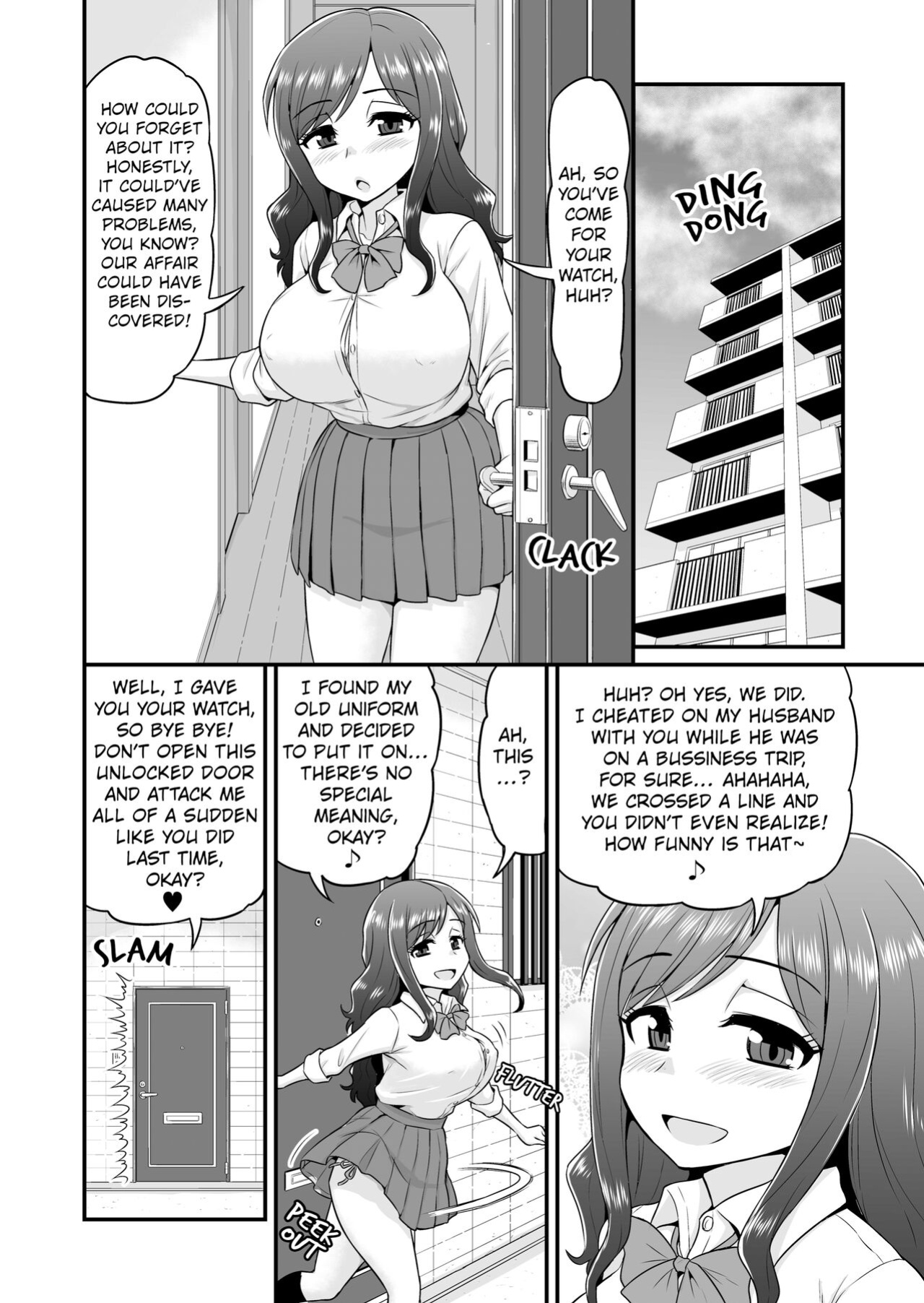 [Chimamire Yashiki (Gachonjirou)] Uwaki Hitozuma Nama Nakadashi Ottori Seiso Kakure Inran Hitozuma to Okute Dotei Otaku-kun | A Cheating Housewife's Raw Creampie [FuDeORS]