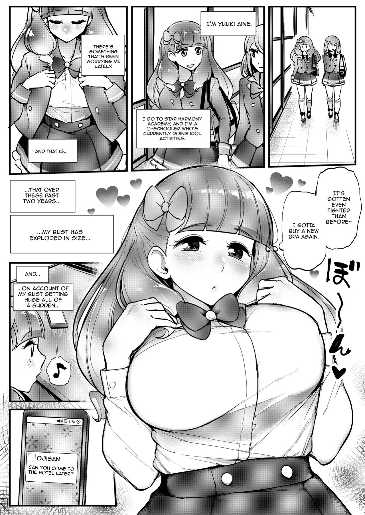 [From Nou Kanja no Kai (Tyranu)] Aine-chan no Oppai | Aine's Boobs (Aikatsu Friends!)