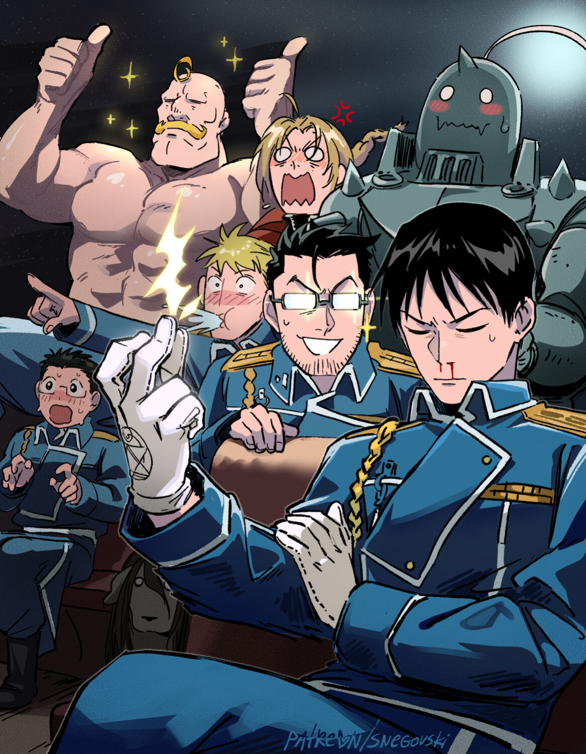 [Snegovski] Roy Mustang x Riza Hawkeye (Fullmetal Alchemist)