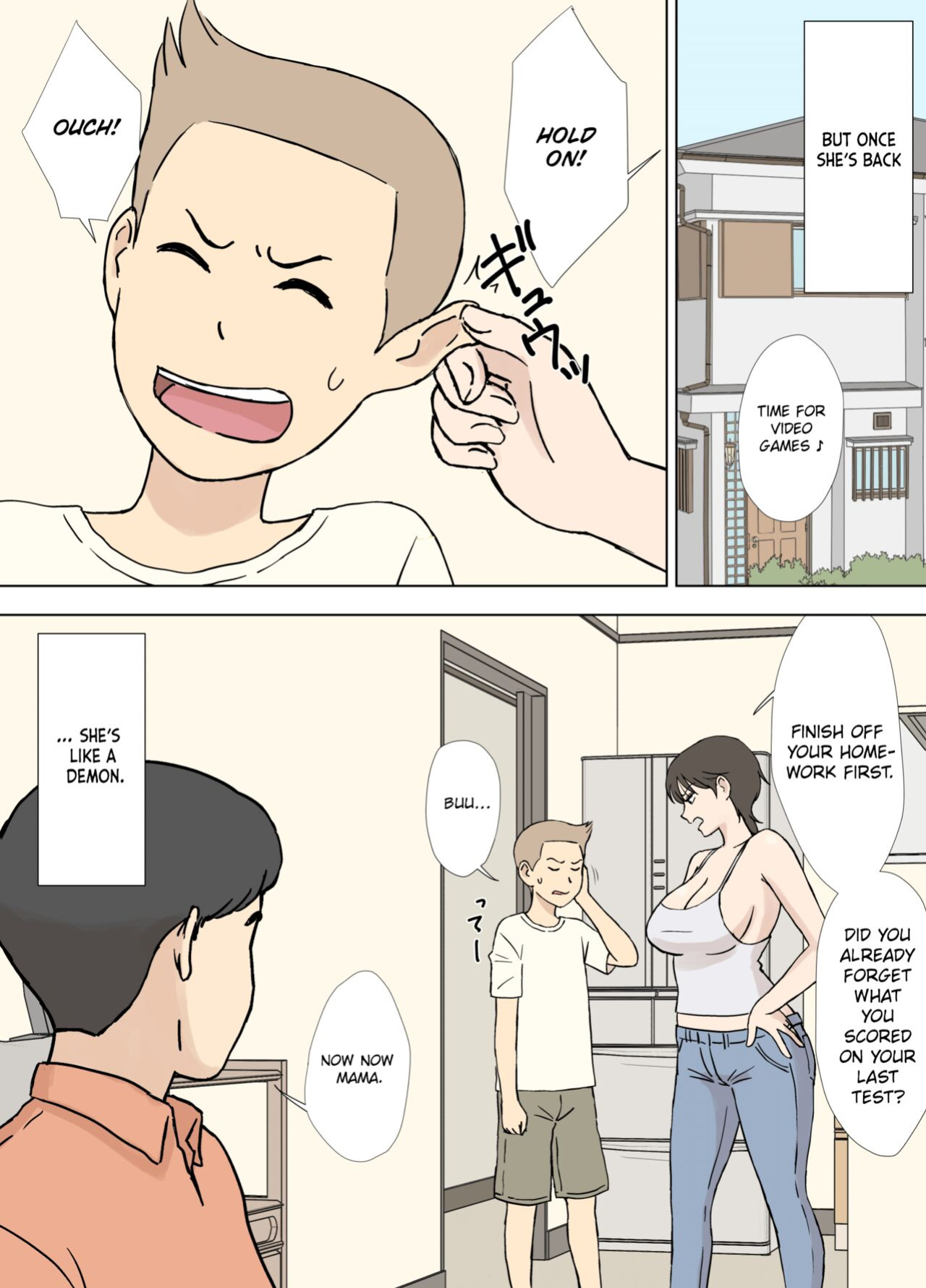 Urakan] Numa Haha Wanpaku Musuko no Mama Ijiri | Trapped Mother: Naughty Son Playing With His Mom [Chalklog]