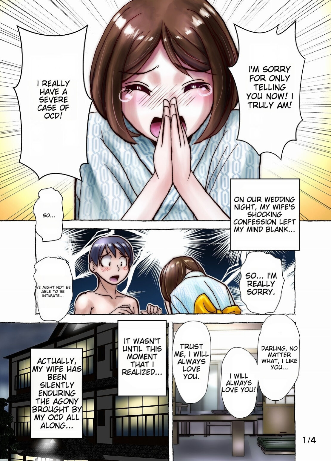 [Ufufu Enterprise (Hicoromo Kyouichi)] Keppekishou no Tsuma to no Shinkon Shoyatte? | What about your first night as a newlywed with a germaphobic wife? Part 1 + 2