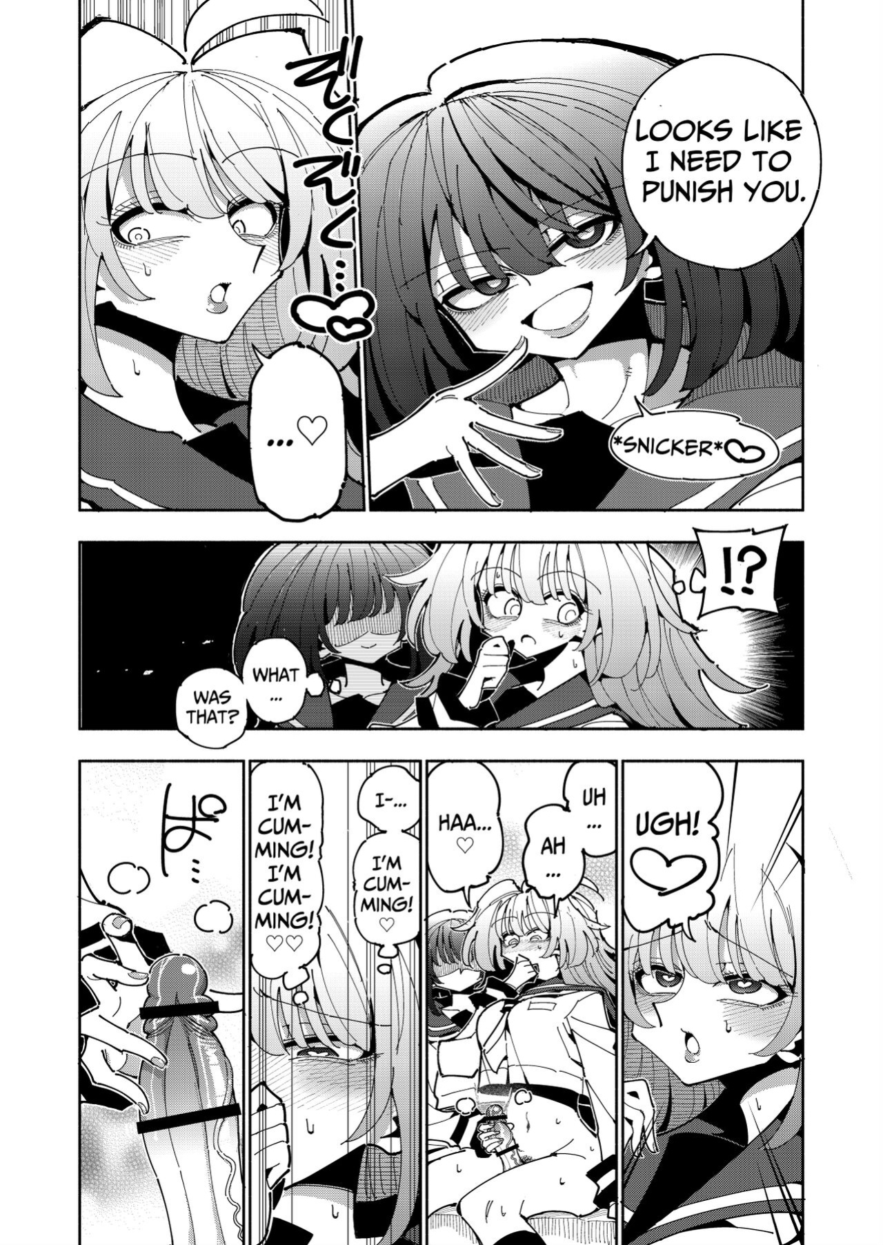 [7 Colored LED (Nekonso)] Shizuku to Shiori-Senpai ga Akuochi Futanari Kaizou Sareta node Watashi ga Shasei o Kanri Shimasu!- 2 | Shizuku & Shiori ~It's Up to Me To Service Futanari-modified Senpai!~ 2 [Pink Glass TL]