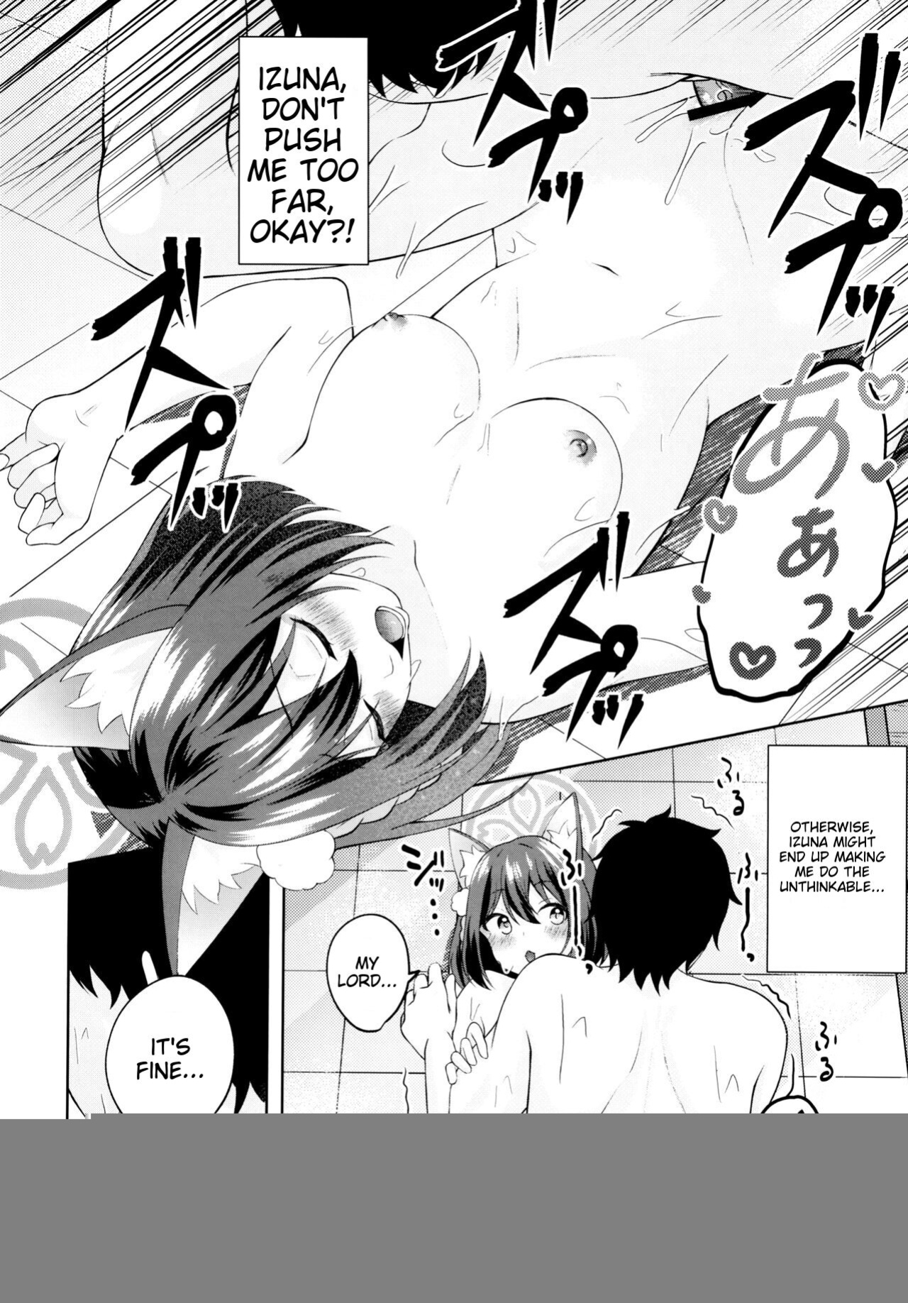 (C103) [Ringo Ameya (Aronyan)] Yuki wa Konkon Izuna no Manko (Blue Archive) [MTL]