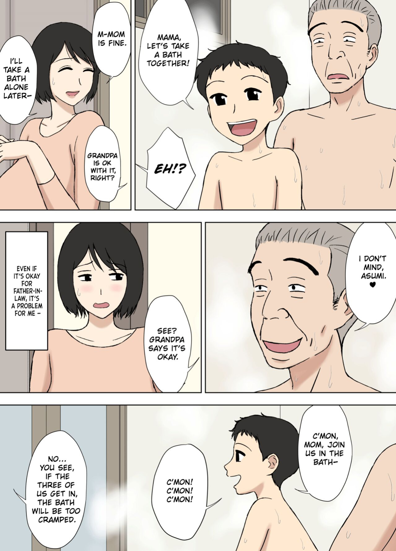 [Urakan] Tsuma ga Ore no Oyaji to Issho ni Furo ni Haitte irun daga.. 2 | My Wife is Taking a Bath With My Father.. 2 [Chalklog]