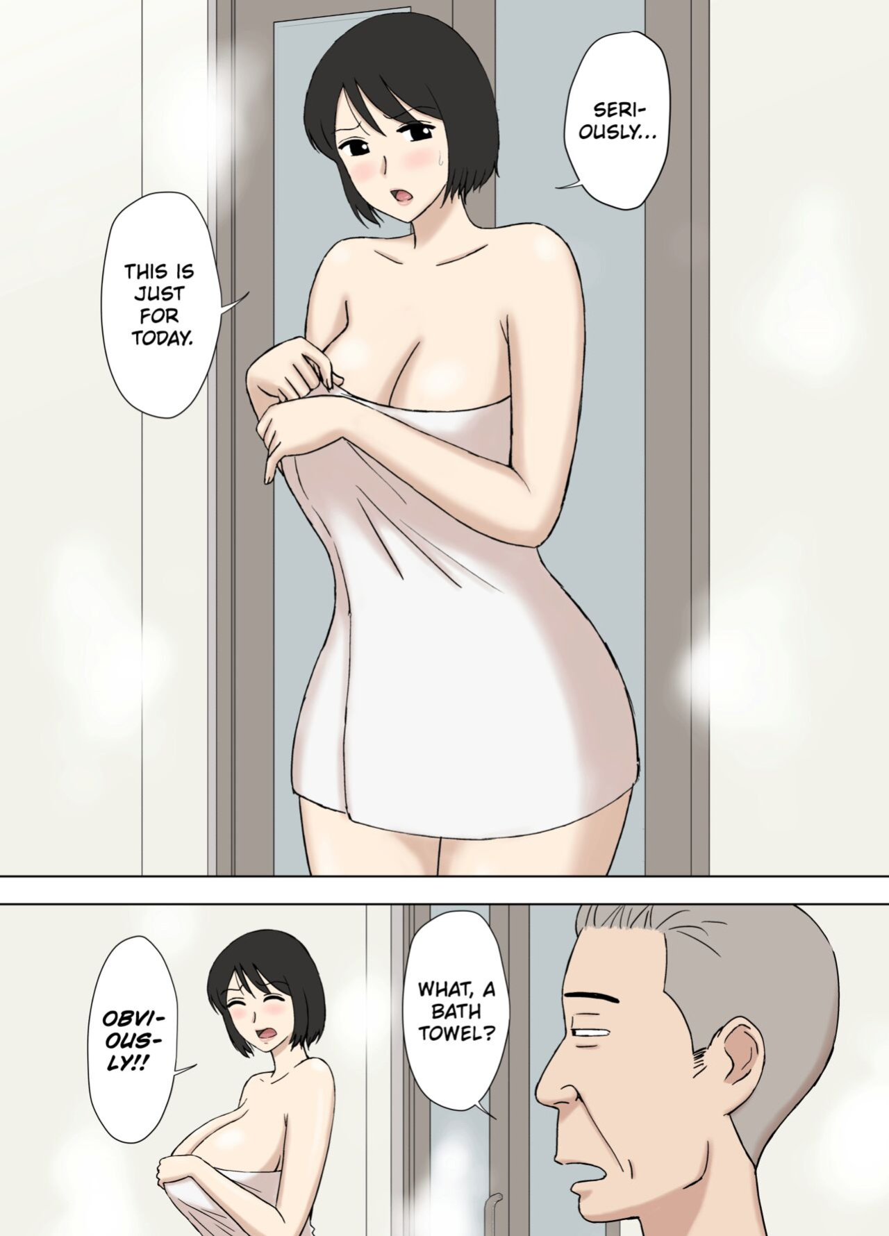 [Urakan] Tsuma ga Ore no Oyaji to Issho ni Furo ni Haitte irun daga.. 2 | My Wife is Taking a Bath With My Father.. 2 [Chalklog]