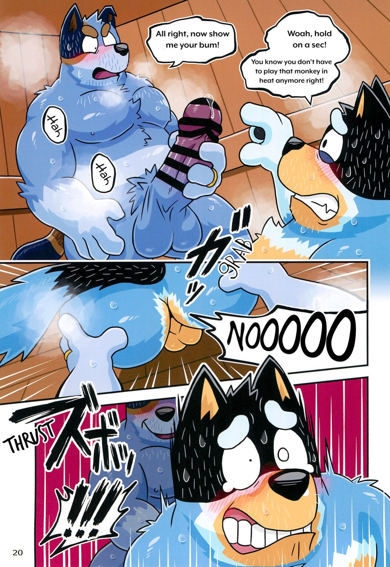 (Kansai Kemoket 9) [Untendou (Kajimaru)] When the lil' brother beats the big brother (Bluey)