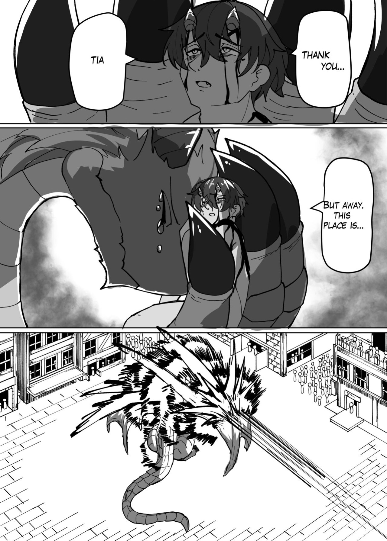 [Saikutsu Kichi (Kagarimachi Konatsu)] Because That Night Was The Happiest They've Ever Been - Persecuted Dragon Girl and an Assassin at His Limit Forget Human Speech and Have Beastly Sex