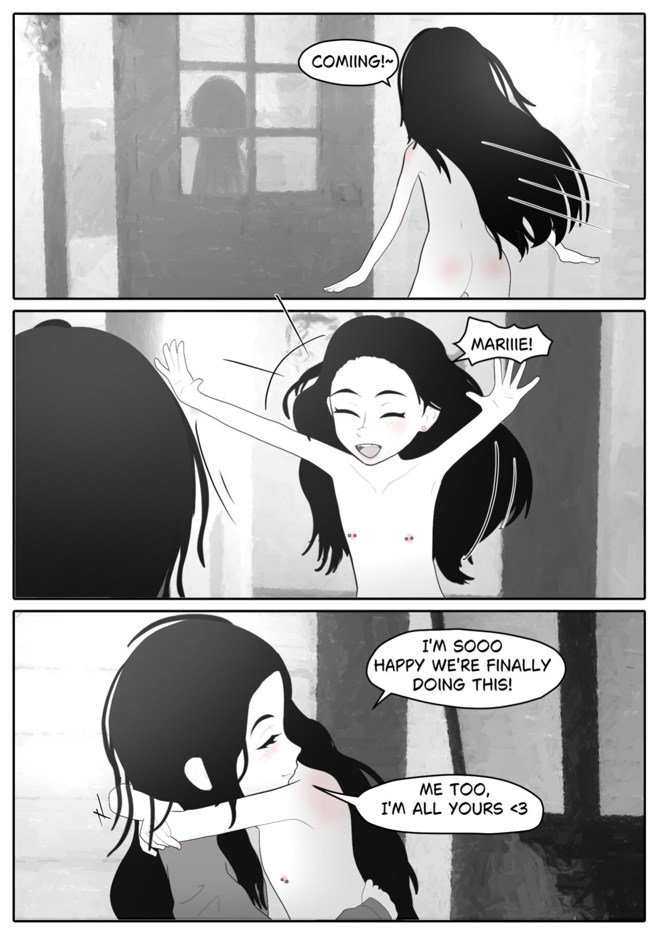 [Aria Pikapo] Marie's Training Part 1 + 2 [B&W][commission]