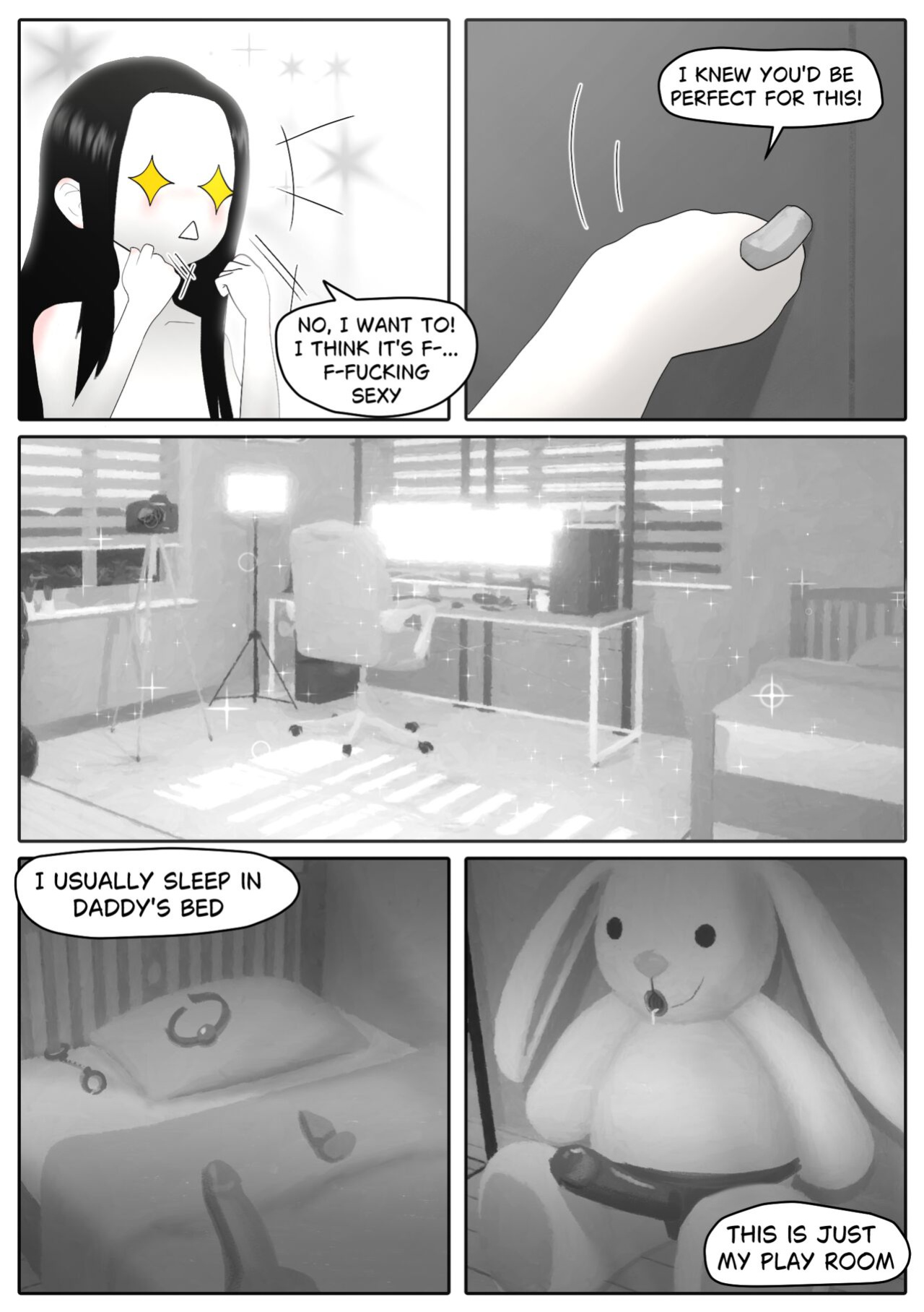 [Aria Pikapo] Marie's Training Part 1 + 2 [B&W][commission]