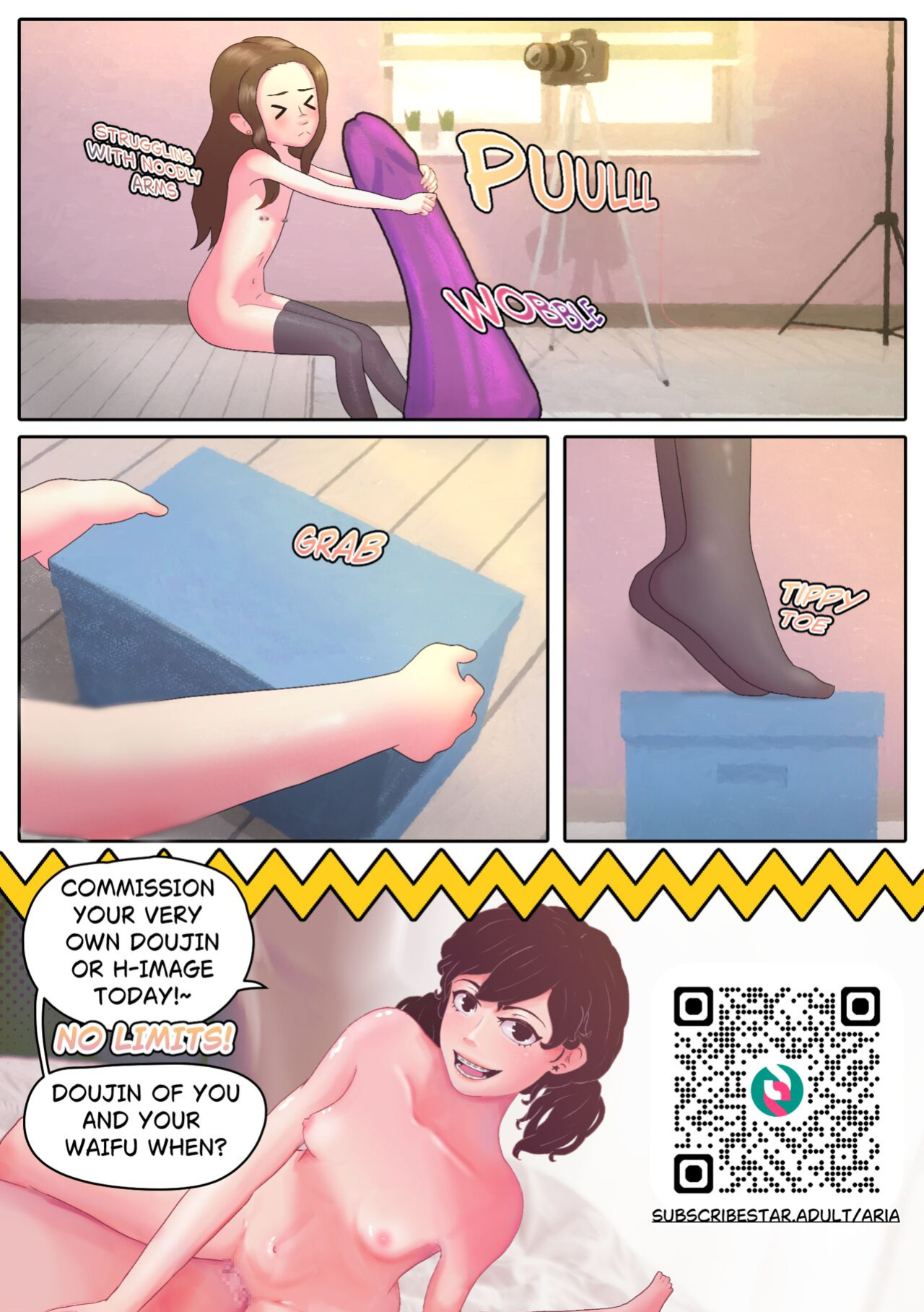 [Aria Pikapo] Marie's Training Part 1 + 2 [B&W][commission]