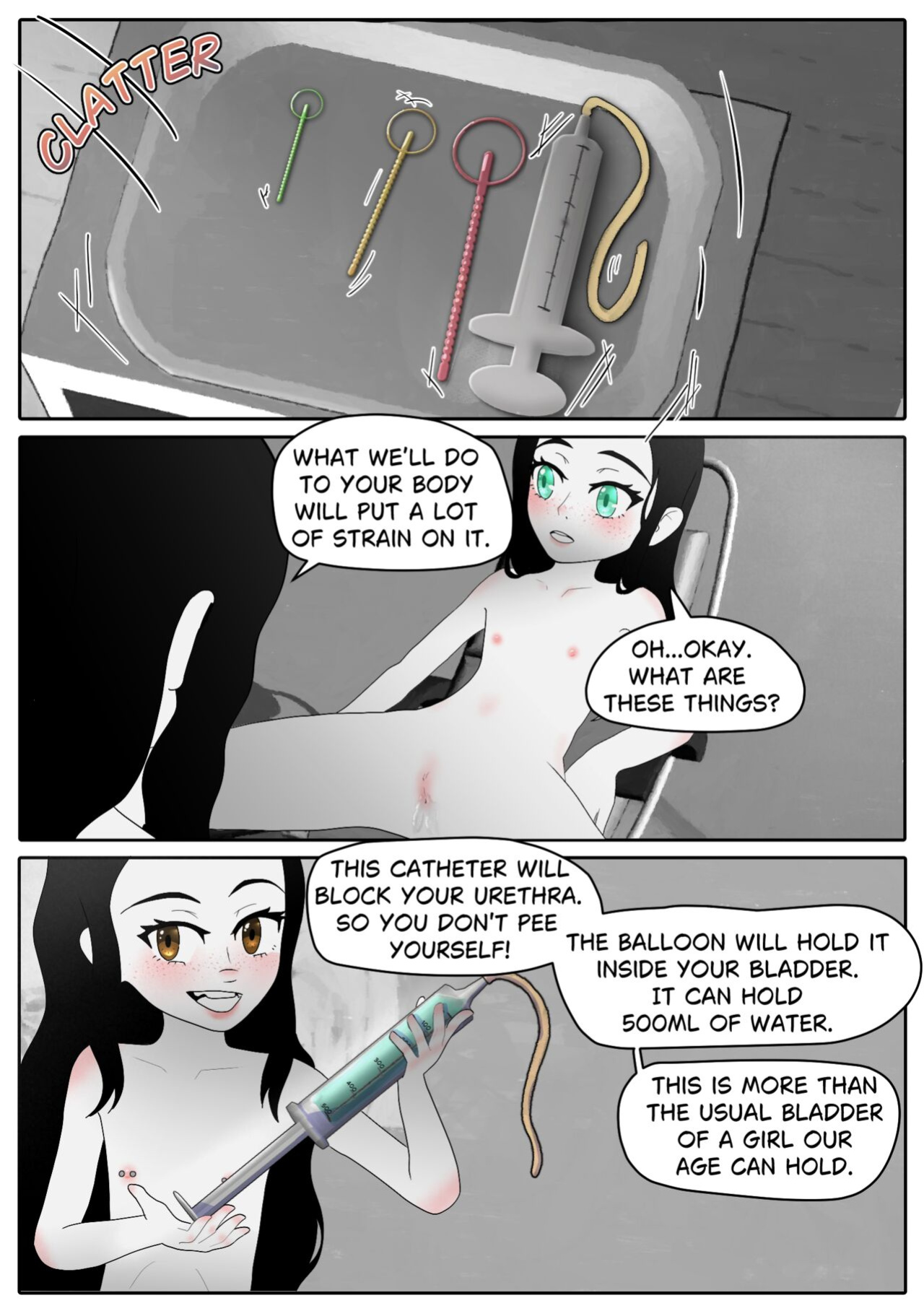 [Aria Pikapo] Marie's Training Part 1 + 2 [B&W][commission]