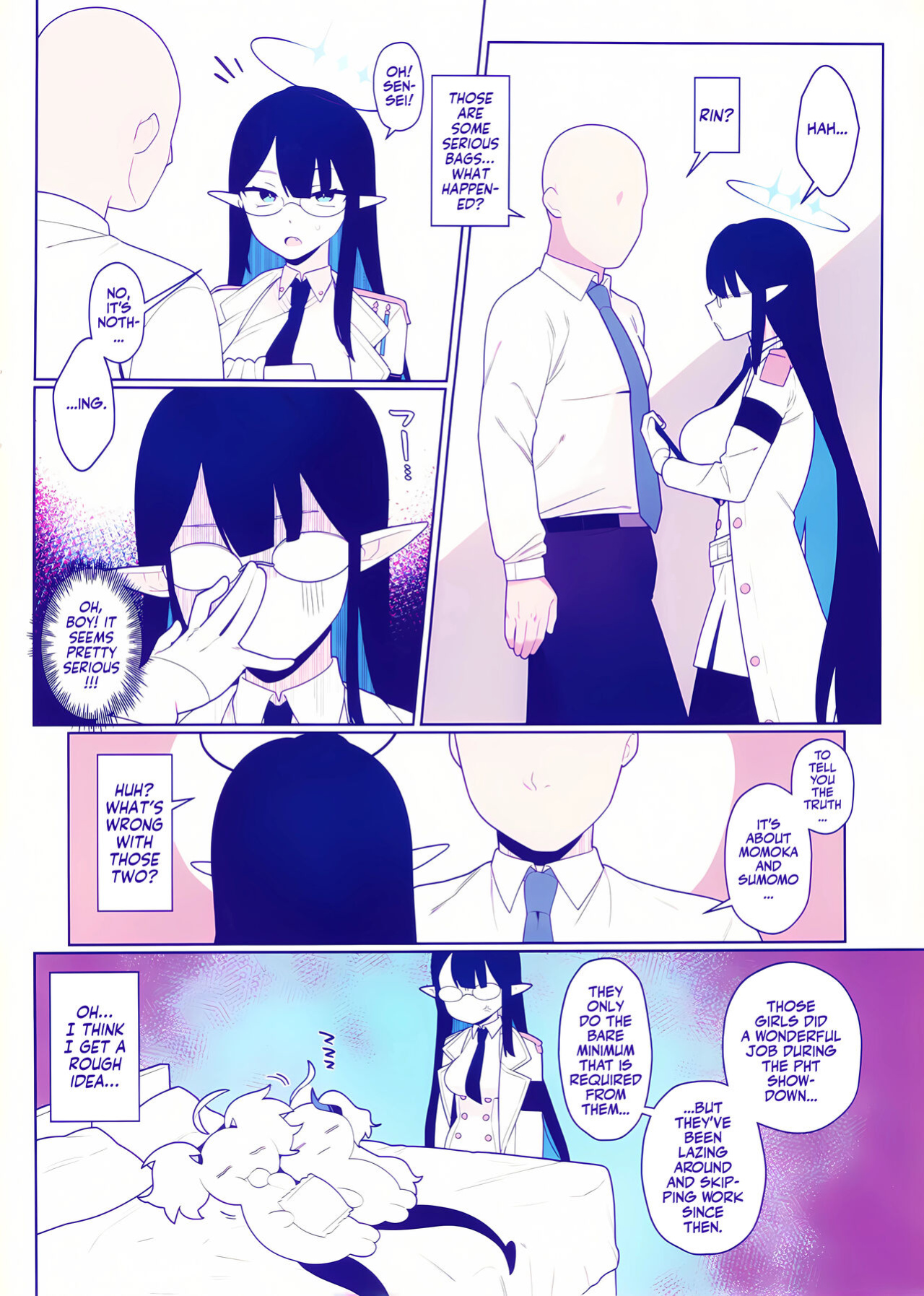 (Sensei no Archive 10) [Futsuu no Tapiokaya-san (Futatsu no Peanuts)] Osaborikaijyuu (Blue Archive) | Hooky Monsters [Team Rabu2]