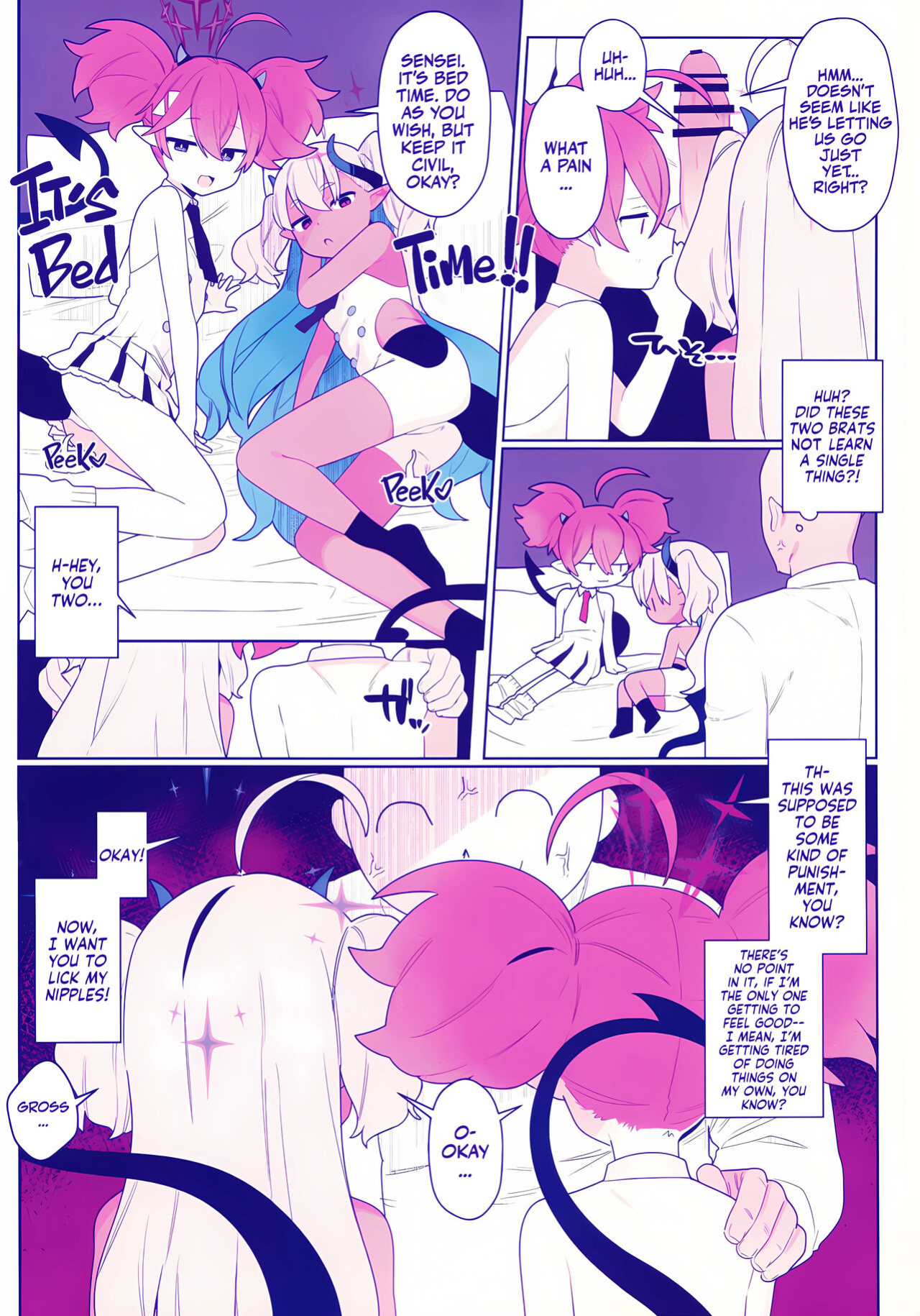 (Sensei no Archive 10) [Futsuu no Tapiokaya-san (Futatsu no Peanuts)] Osaborikaijyuu (Blue Archive) | Hooky Monsters [Team Rabu2]