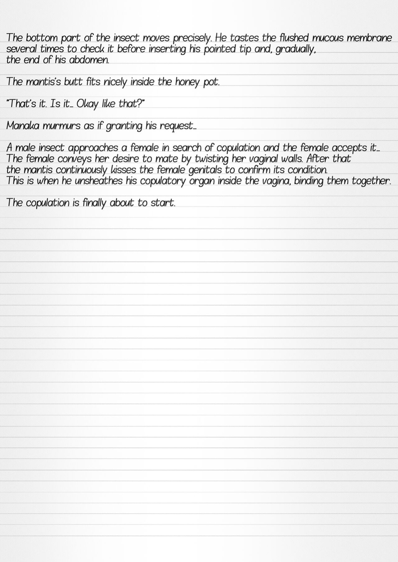 [Tiba-Santi (Misuke)] Misuke's Short Stories 11 - Manaka's Insect Game 2 (ToHeart2 Dungeon Travelers)