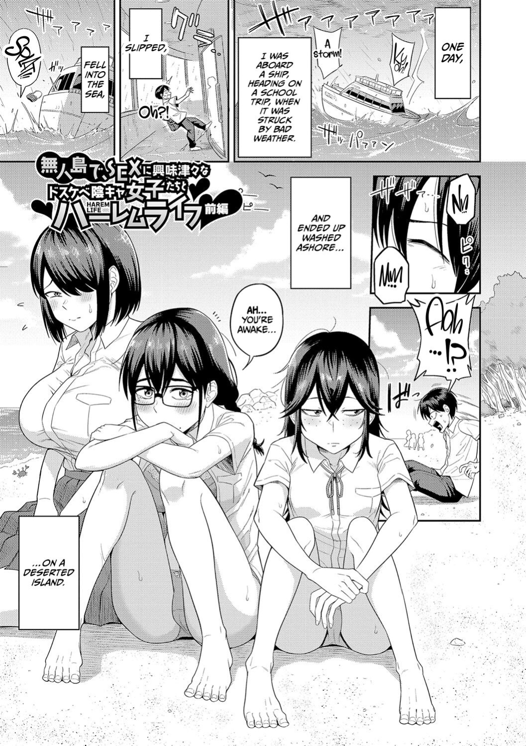[Makosho] Mujintou de, SEX ni Kyoumi Shinshin na Dosukebe Inkya Joshi-tachi to Harem Life [CulturedCommissions]