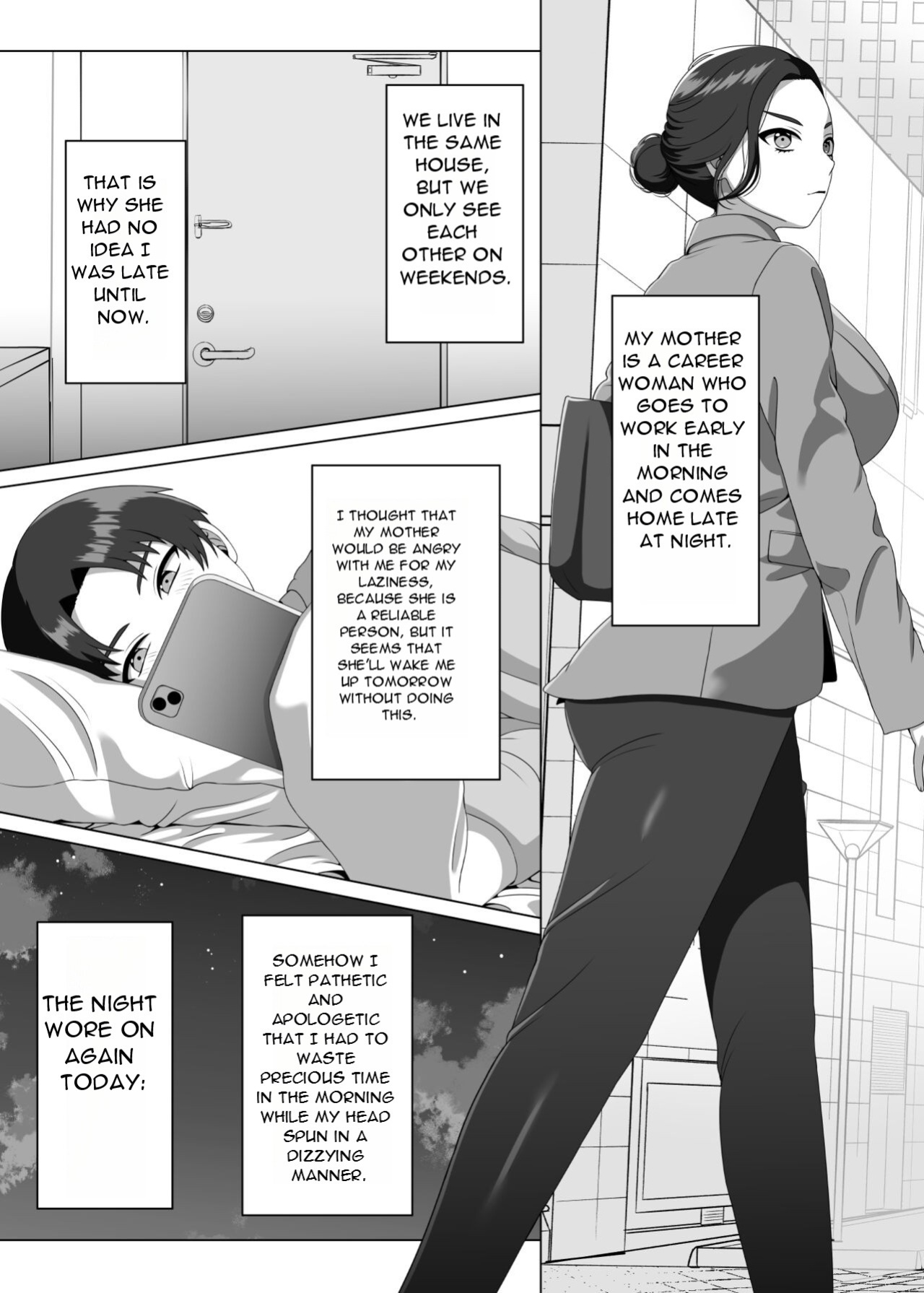 [GABUGABU (GABURI)] Musuko no Asadachi ni Doki Doki Shichau Okaa-san - A mother gets excited about her son's morning erection [DarklordMTLs]