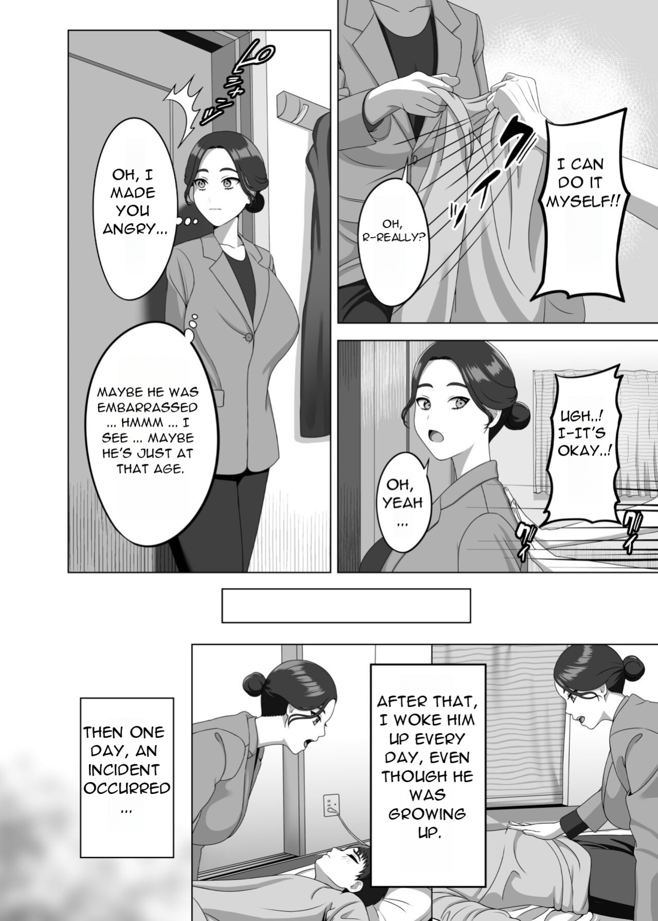 [GABUGABU (GABURI)] Musuko no Asadachi ni Doki Doki Shichau Okaa-san - A mother gets excited about her son's morning erection [DarklordMTLs]