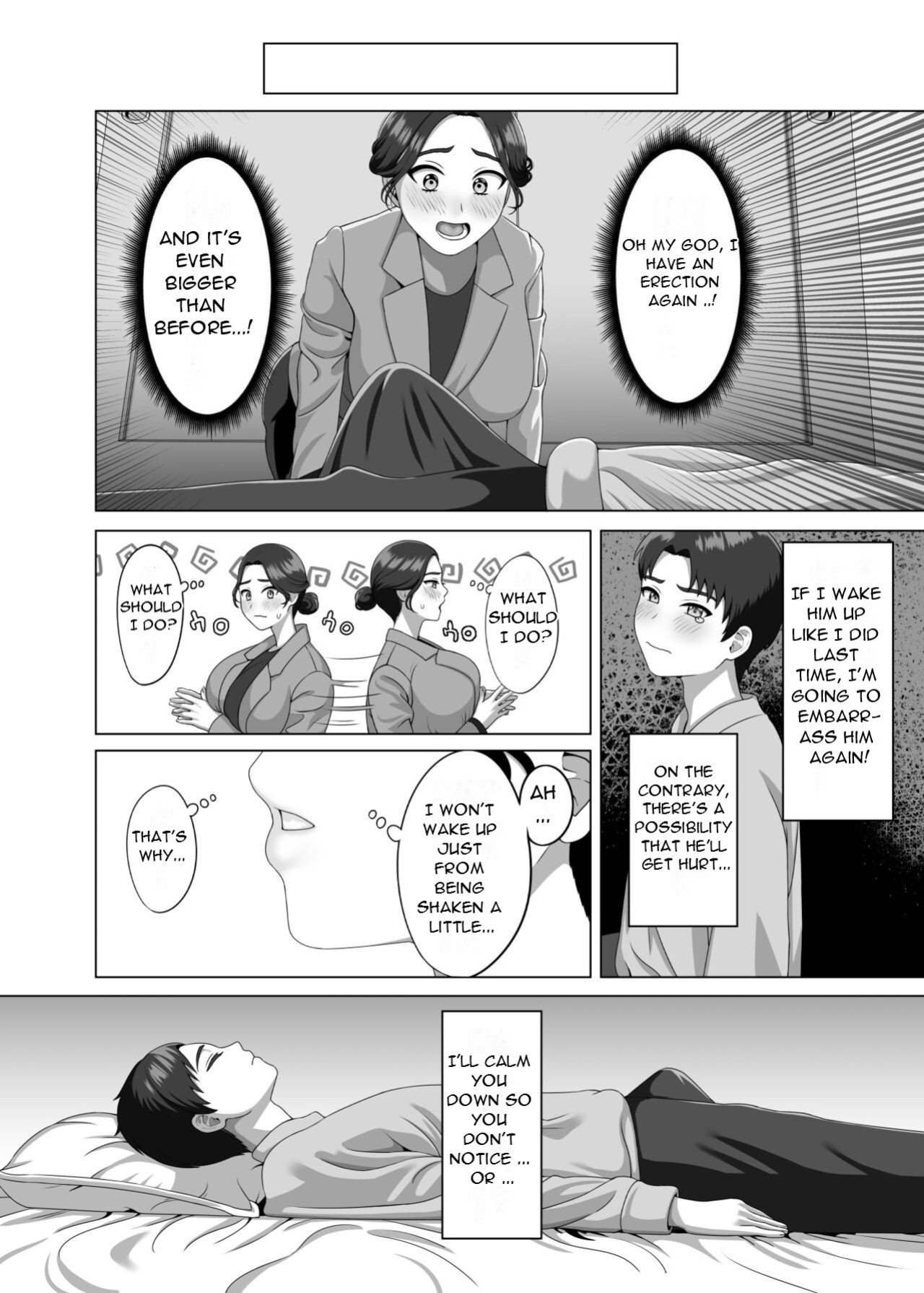 [GABUGABU (GABURI)] Musuko no Asadachi ni Doki Doki Shichau Okaa-san - A mother gets excited about her son's morning erection [DarklordMTLs]