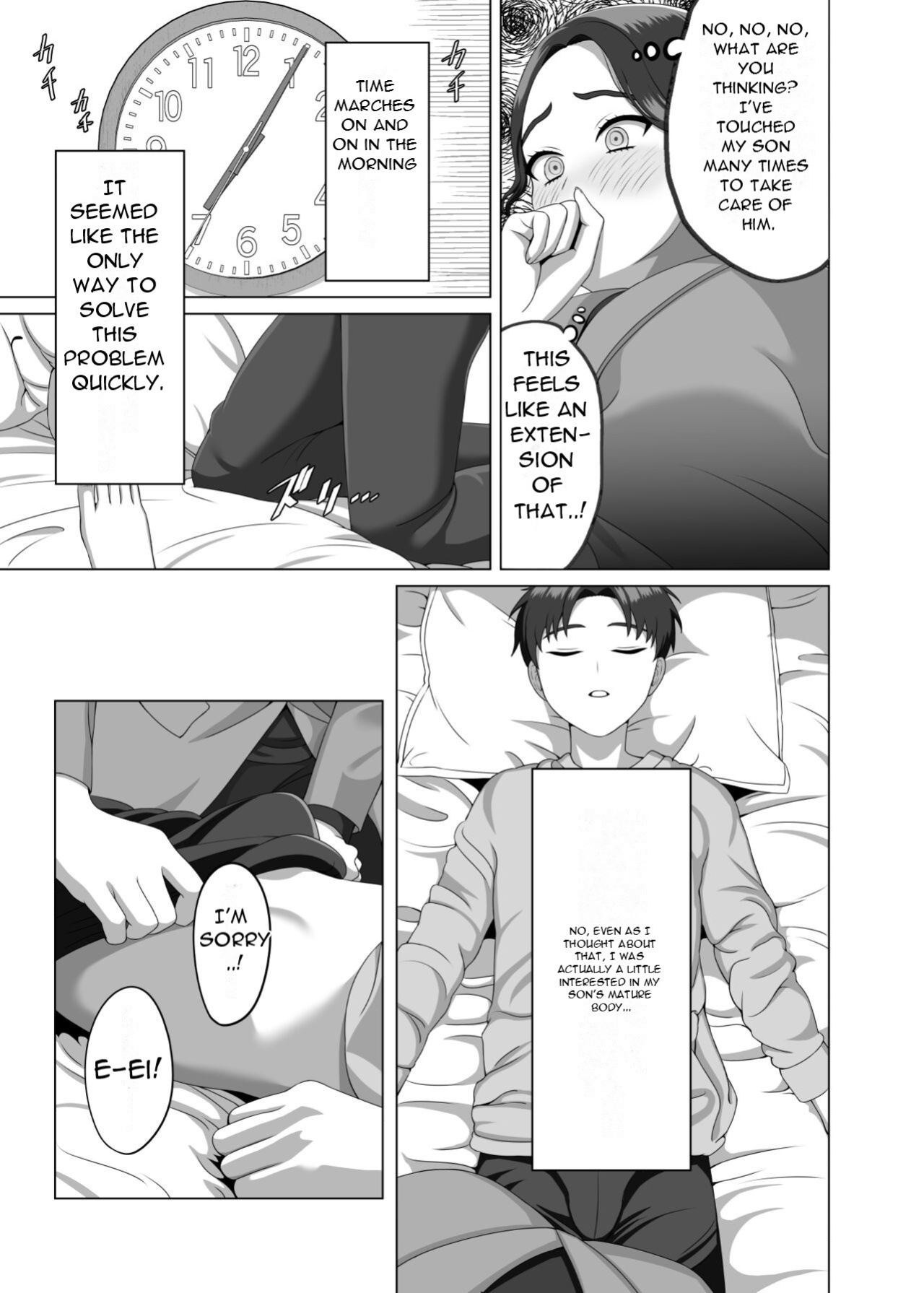 [GABUGABU (GABURI)] Musuko no Asadachi ni Doki Doki Shichau Okaa-san - A mother gets excited about her son's morning erection [DarklordMTLs]