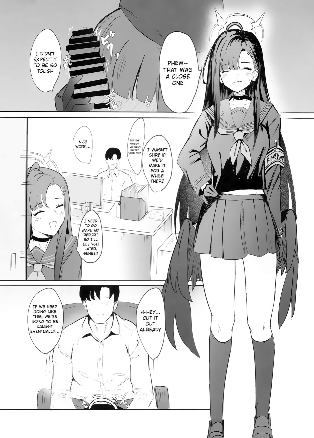(C103) [Yaki Teishoku 2-gou (Mother Kiisuke)] Mob-chan Attack (Blue Archive)