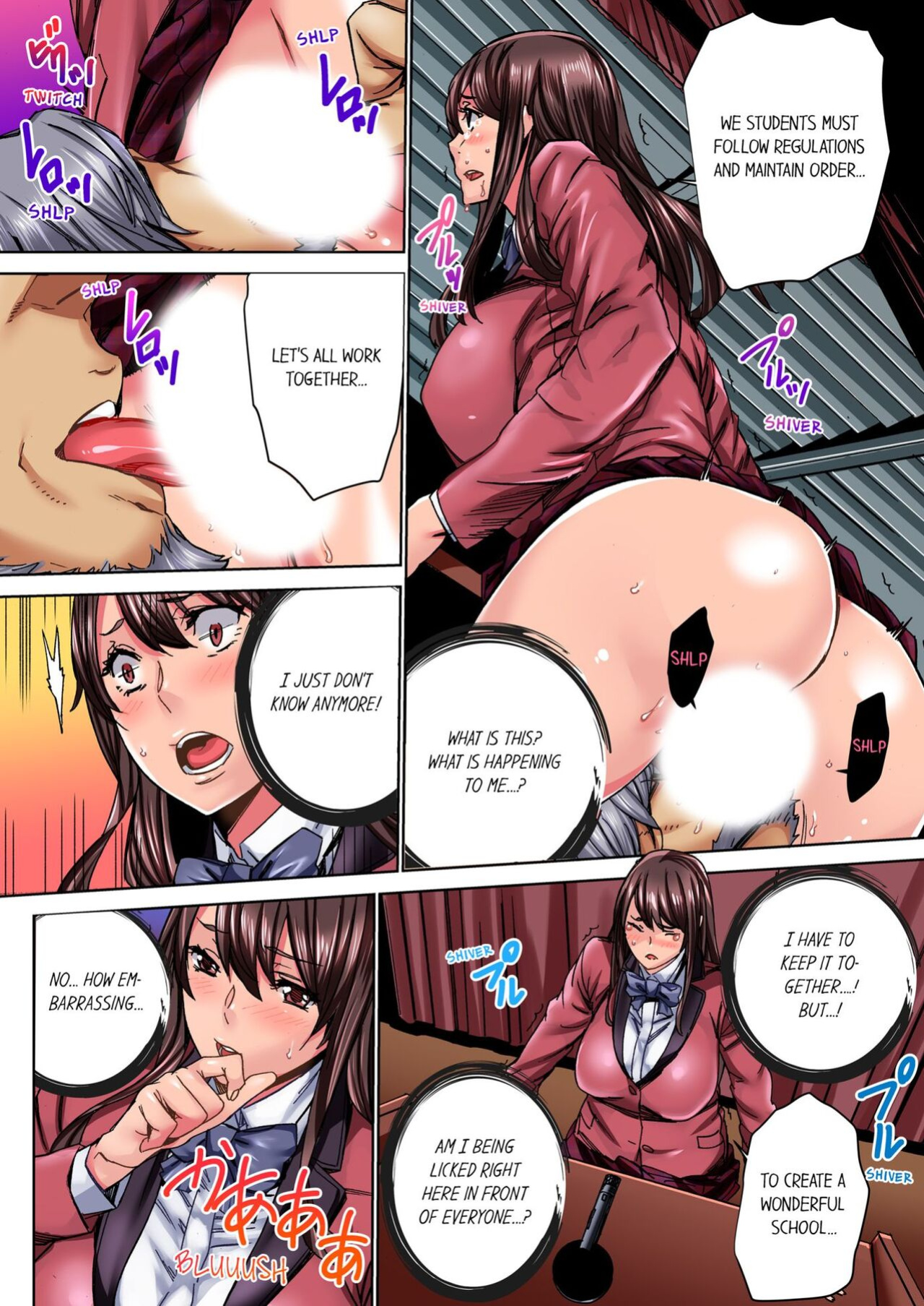 [OUMA] IKUu!! Zenkou Seito no Mae de Koukai Zecchou-saserareta JK no Matsuro 1 | Cumming in Front of the Entire Student Body 1