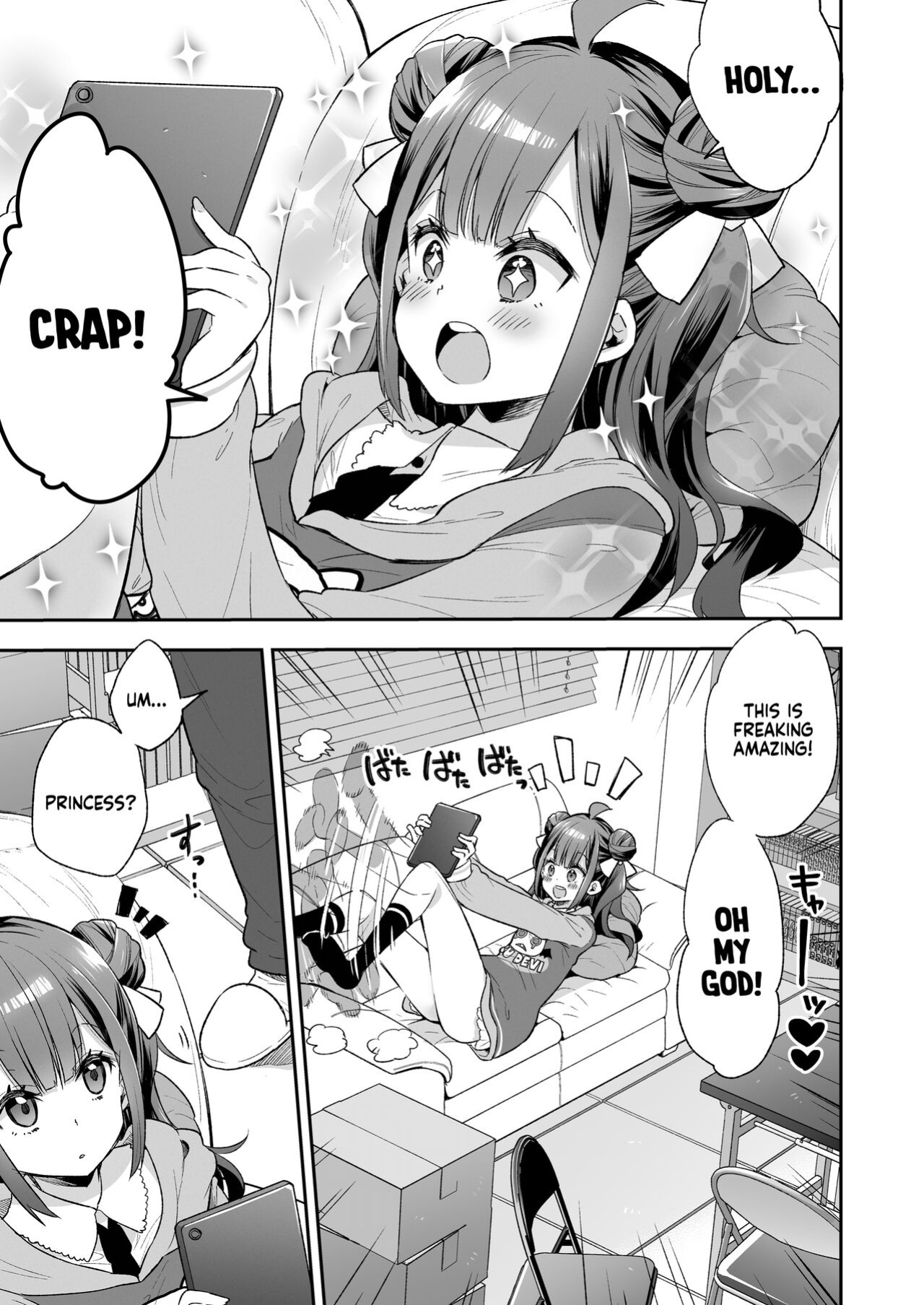 [Mochi Dog Laboratory (Asakai Mocchinu)] Akume Hime to Otaku-kun no Doku Ringo | The Orgasm Princess Can't Take Another Bite! [Xzosk]