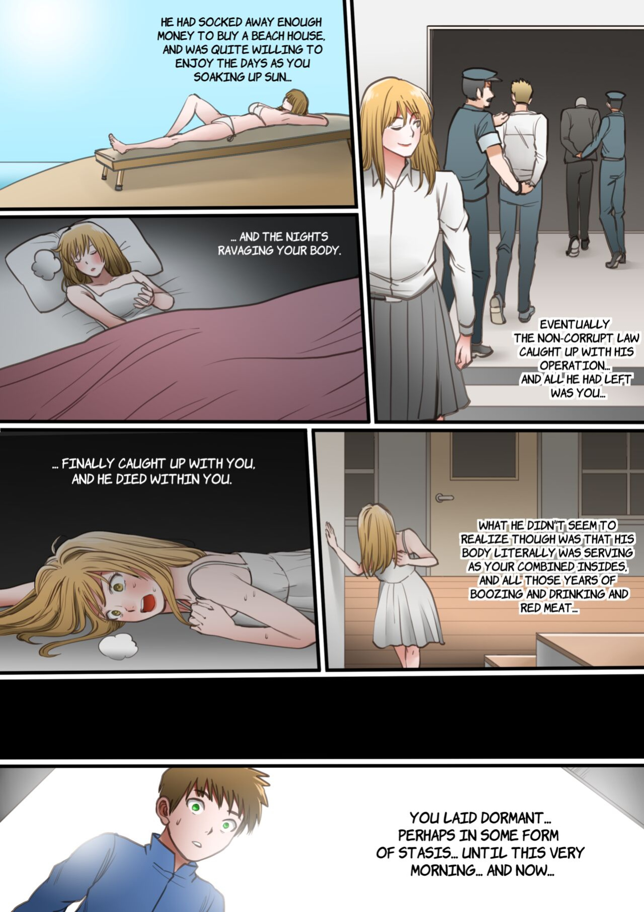 "Forgotten" - Precursor Tale - Complete 30 Page Manga - Kawamono/Skinsuit/Living Suit