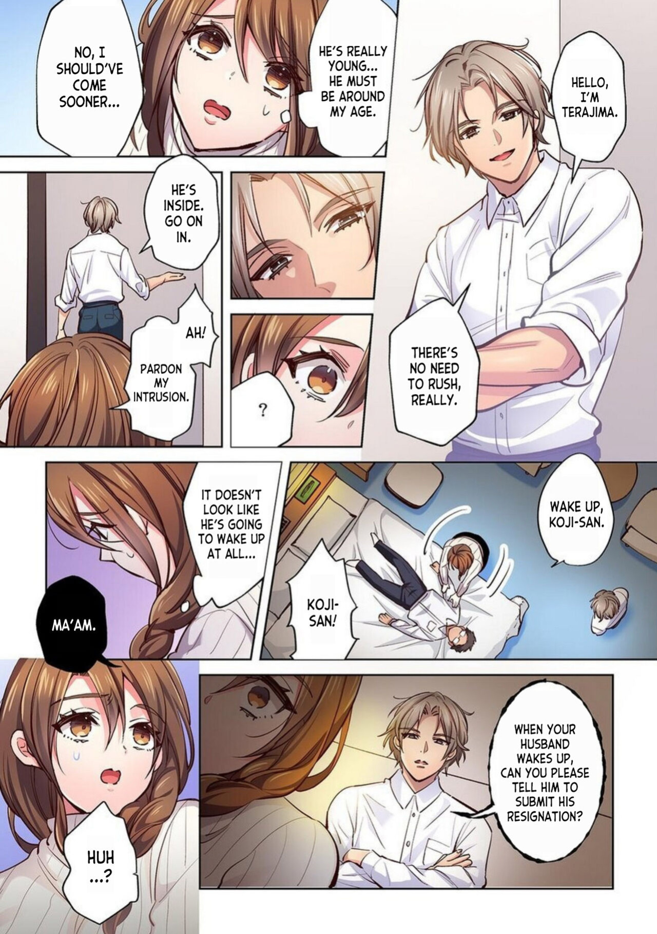 [Kedama-kun] Nemuru Otto no Mae de Otosareta Hitozuma "Mou Ikitakunai no... Yurushite Kudasai..." 1 | A Married Woman Fucked In Front Of Her Sleeping Husband "I Don't Want To Cum Anymore... Please Forgive Me..." 1 [desudesu]