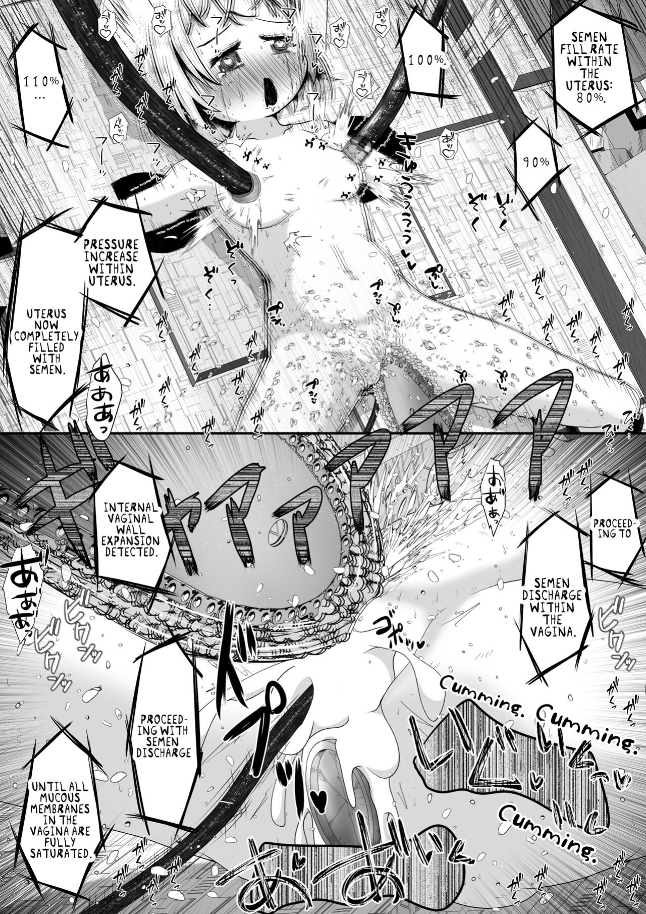 [Ecchi Ecchi Daifuku (Neko Daifuku)] Onnanoko no Shintai-chuu no Ana o Seieki de Ippai ni Shita Joutai de Hitasura Zecchou Sasetsuzukeru Ohanashi | Getting Cum in Every Orifice... For Science! [TsukiNet]