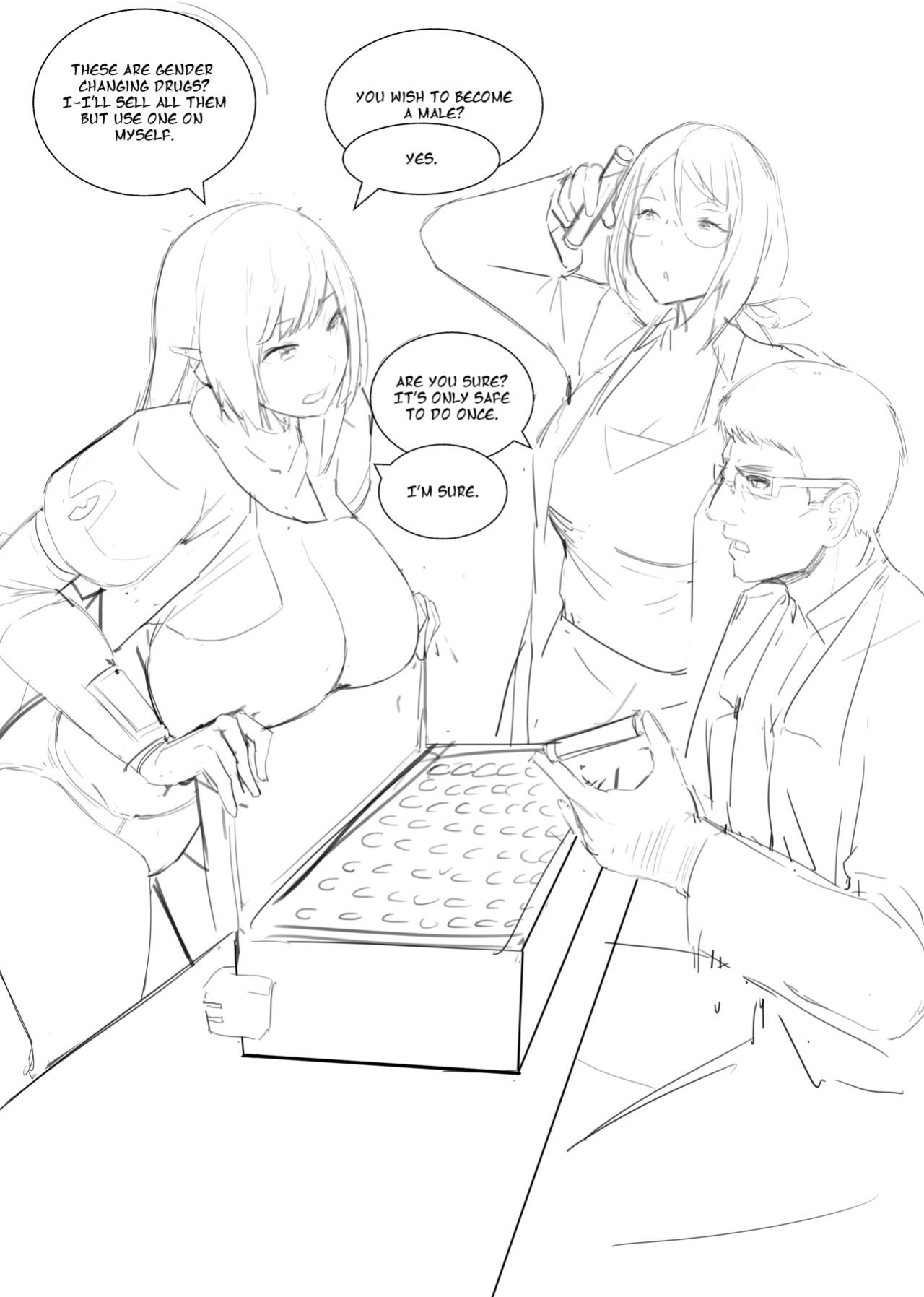Guild Clerk's Too Busty Client