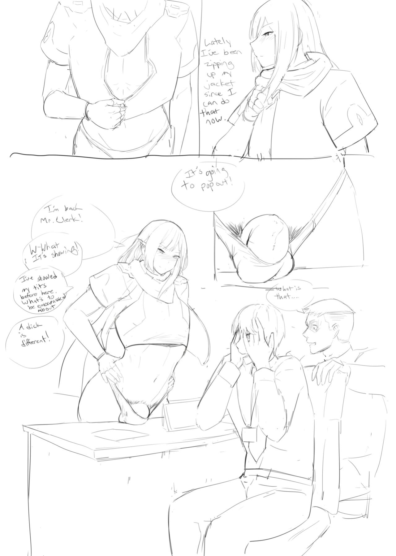 Guild Clerk's Too Busty Client