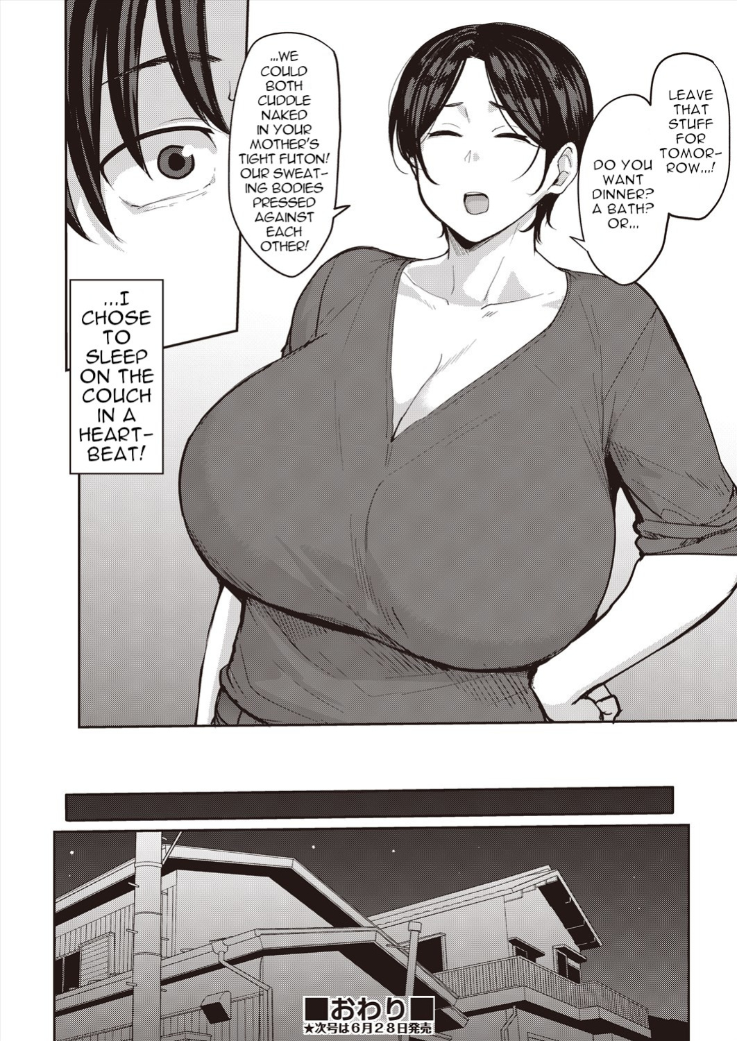 [Nanao Yukiji] Oyako Ai | Mother-Son Love (COMIC AUN 2024-06 ) [menospeaknihongo]