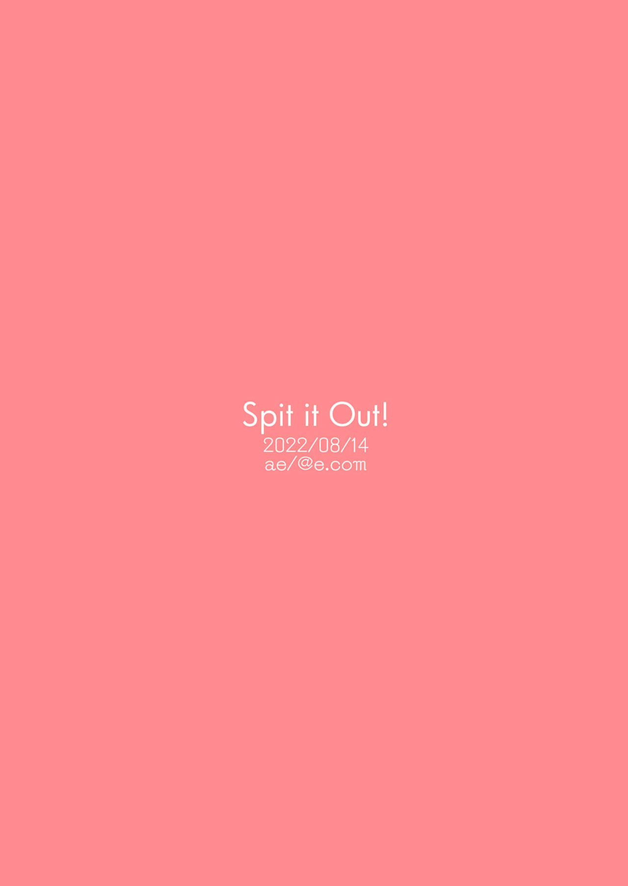 [@e.com (Ae)] Spit it Out! (THE iDOLM@STER Shiny Colors) [Uncle Bane]