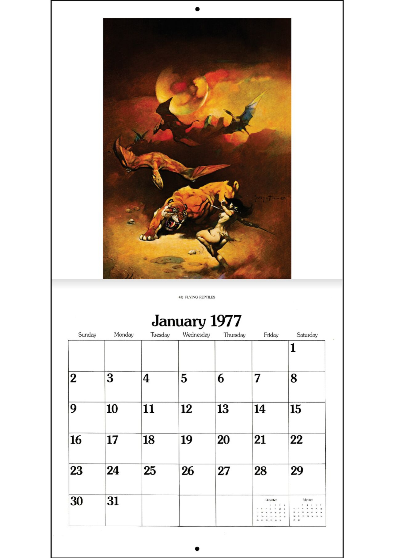 The 1977 Frank Frazetta Calendar
